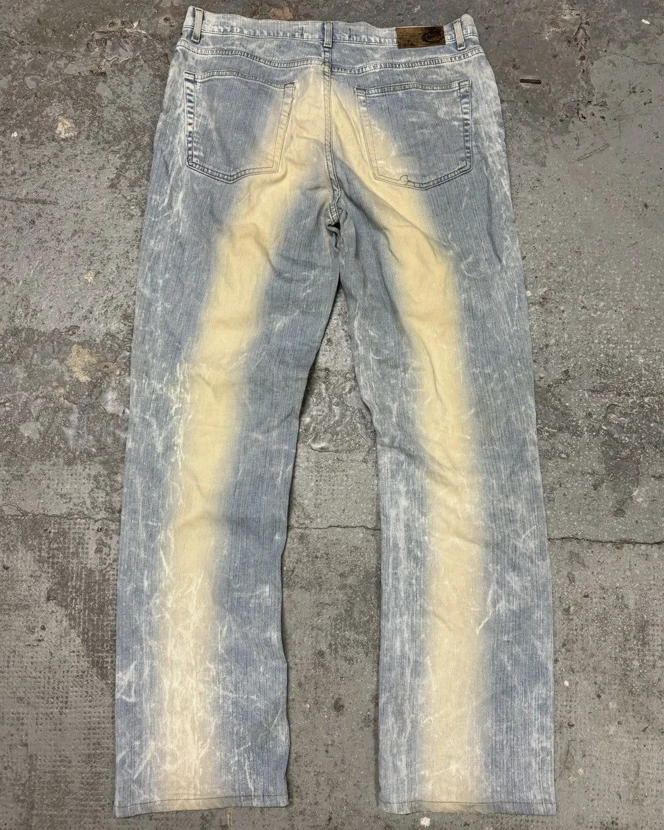 Roberto Cavalli AW2003 Cavalli Sun Faded Blue Yellowish Pants Size 28" / US 6 / IT 42 - 2 Thumbnail