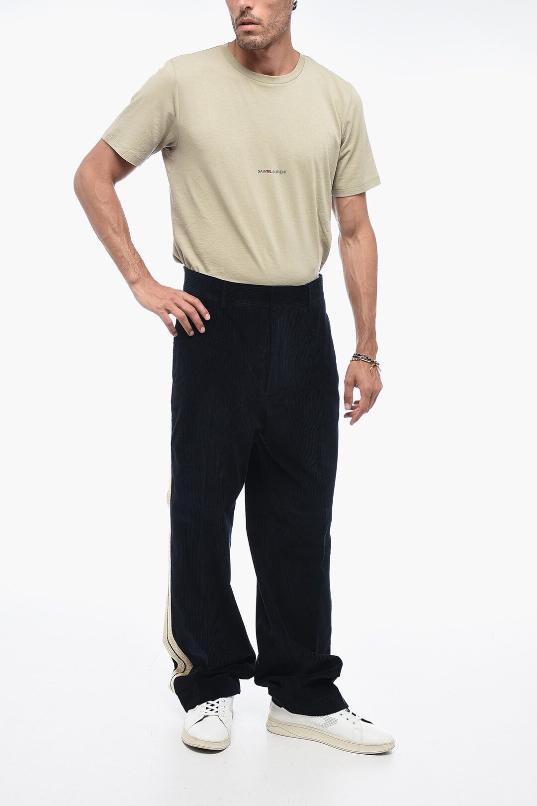 Palm Angels og1mm0825 Corduroy Tape Pant in Blue Size US 32 / EU 48 - 4 Thumbnail