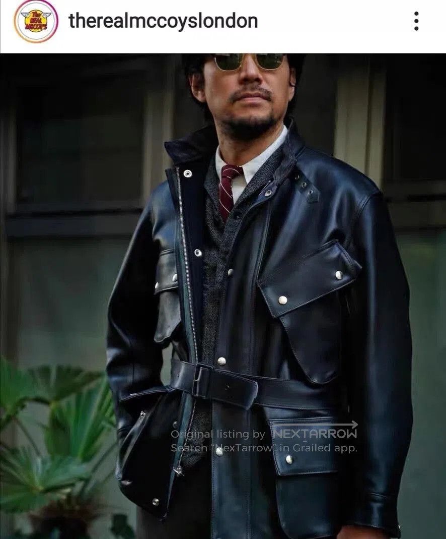 Japanese Brand Retro Horsehide Leather Moto Jacket. Size US XXS / EU 40 - 9 Thumbnail