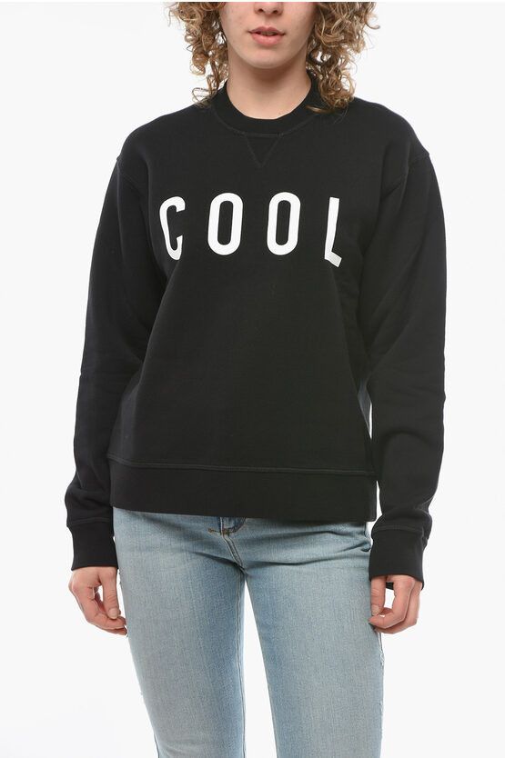 Dsquared2 og1mm0624 Printed Icon Sweatshirt in Black Size XXS / US 00 / IT 34 - 1 Thumbnail