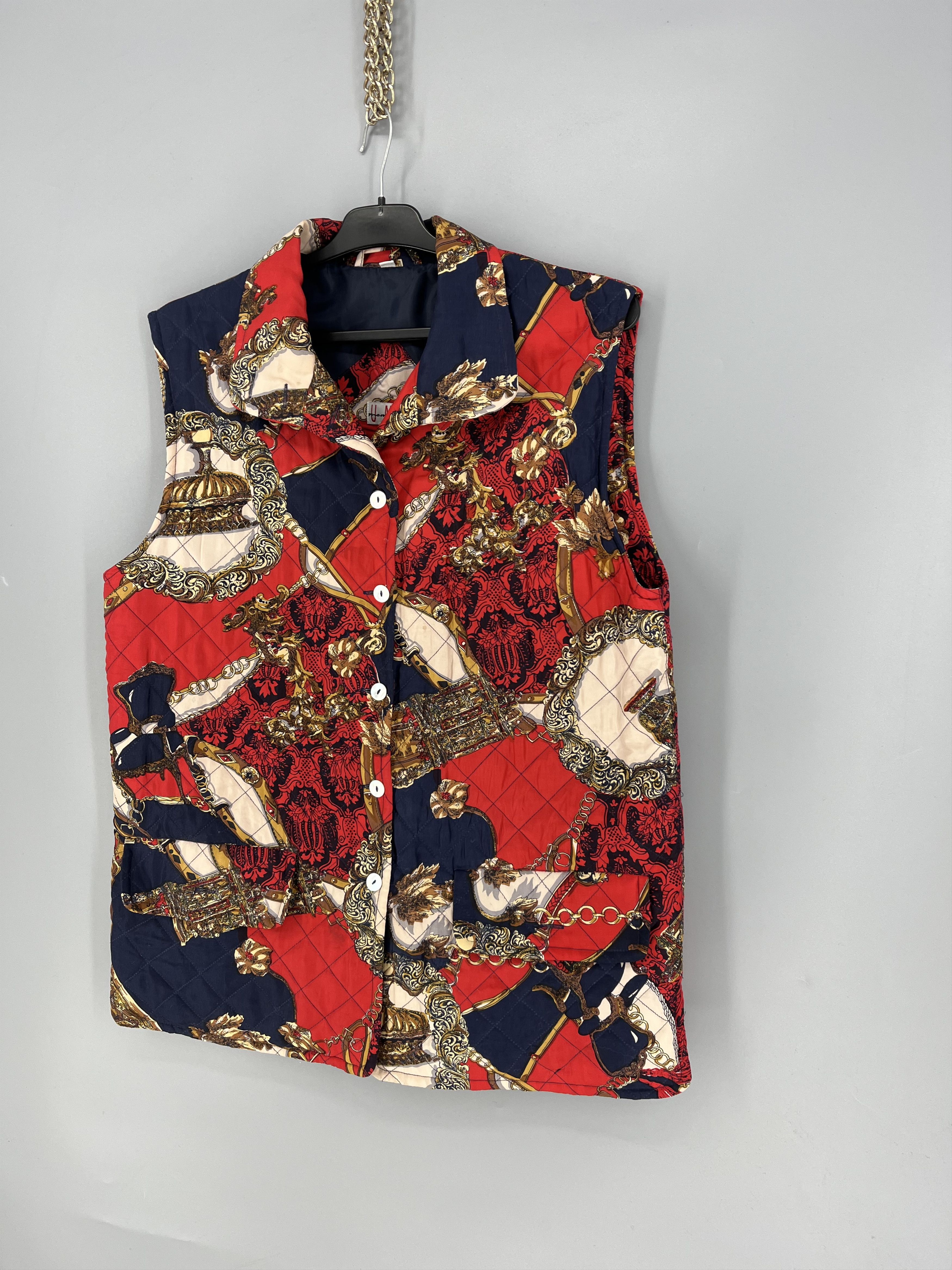 Vintage Vintage U No Quilted Baroque Print Vest Waistcoat Size 40 Size M / US 6-8 / IT 42-44 - 4 Thumbnail