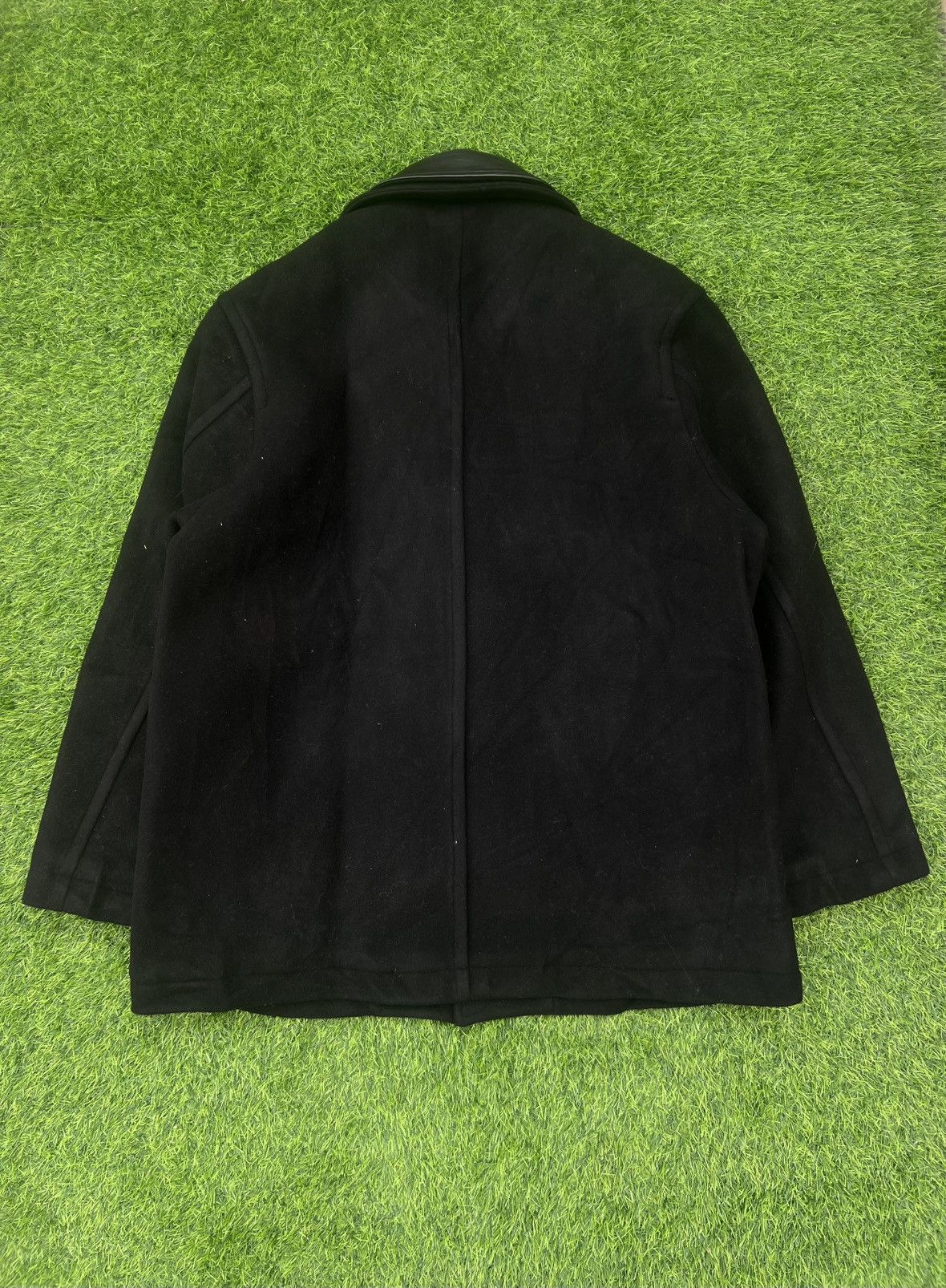 Balenciaga Rare Balenciaga Cashmere Blend Peacoat with Leather Collar Size US S / EU 44-46 / 1 - 2 Thumbnail