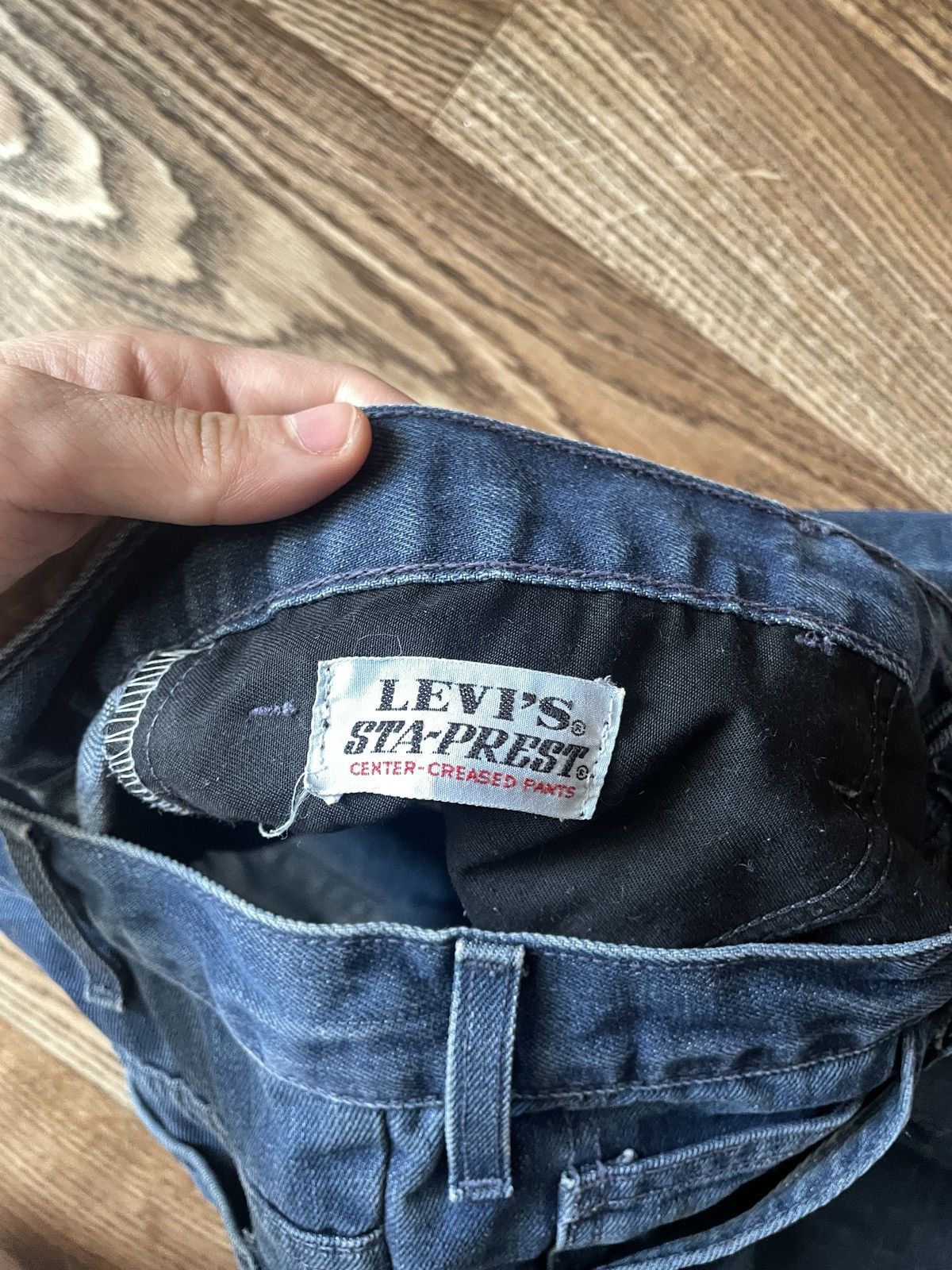 Levi's Vintage 90s Levi's Sta-Prest Blue Denim Jeans Pants Size US 34 / EU 50 - 4 Thumbnail