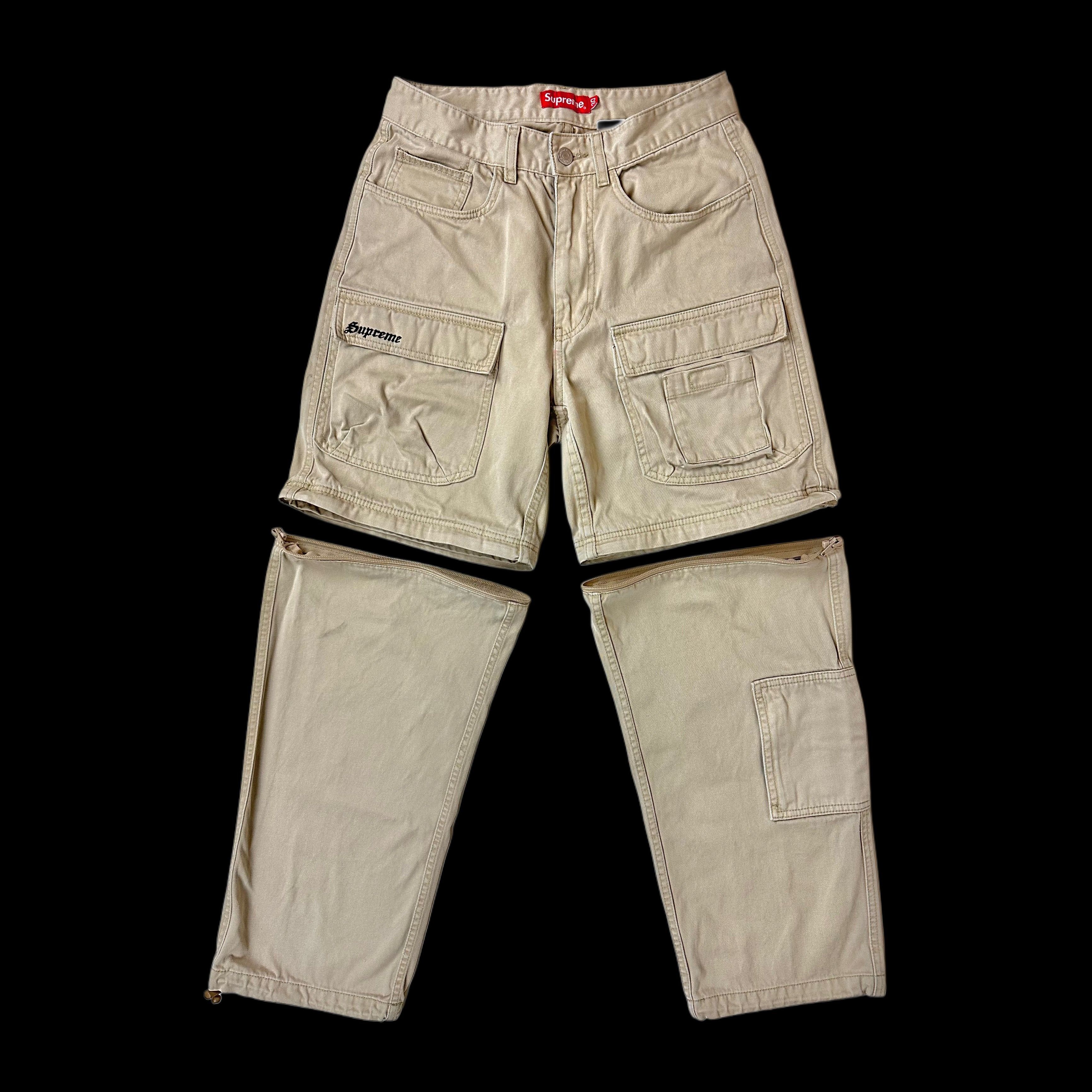 2021 supreme zip off utility pants khaki cargo rare tan