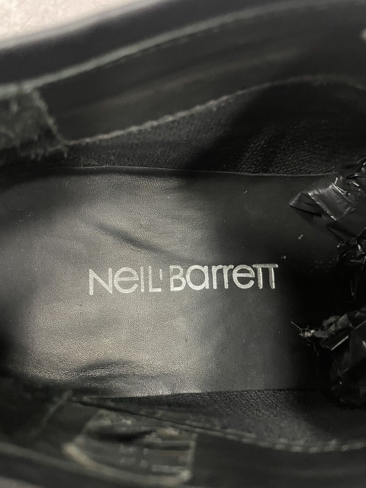 Designer × Japanese Brand × Neil Barrett LEATHER 2000s HIGH LEATHER SNEAKERS Neill Barrett Size US 8 / EU 41 - 7 Thumbnail