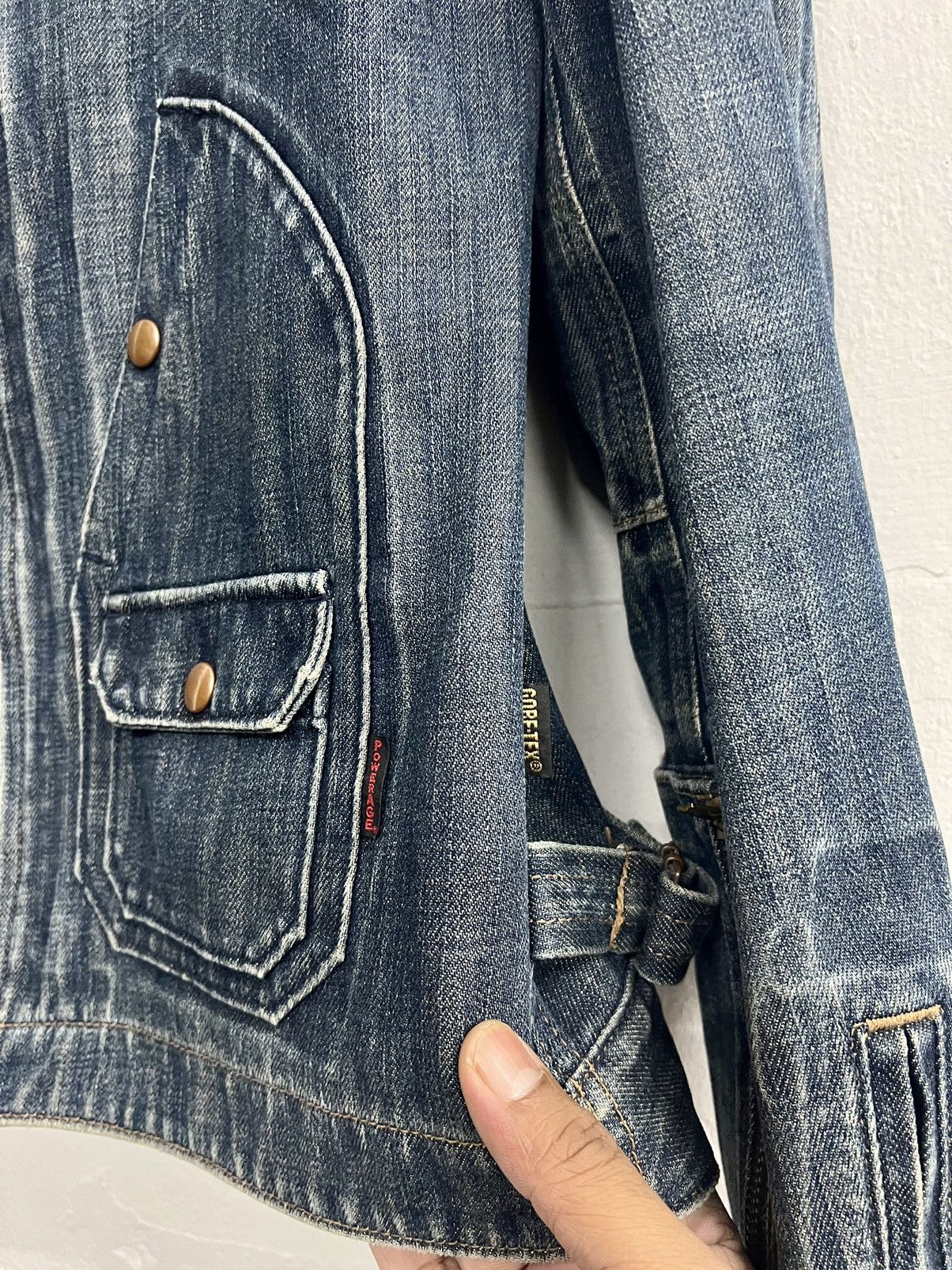 Goretex × Japanese Brand POWERAGE x GORETEX BIKER WATERPROOF JACKET DENIM Size US XL / EU 56 / 4 - 8 Thumbnail