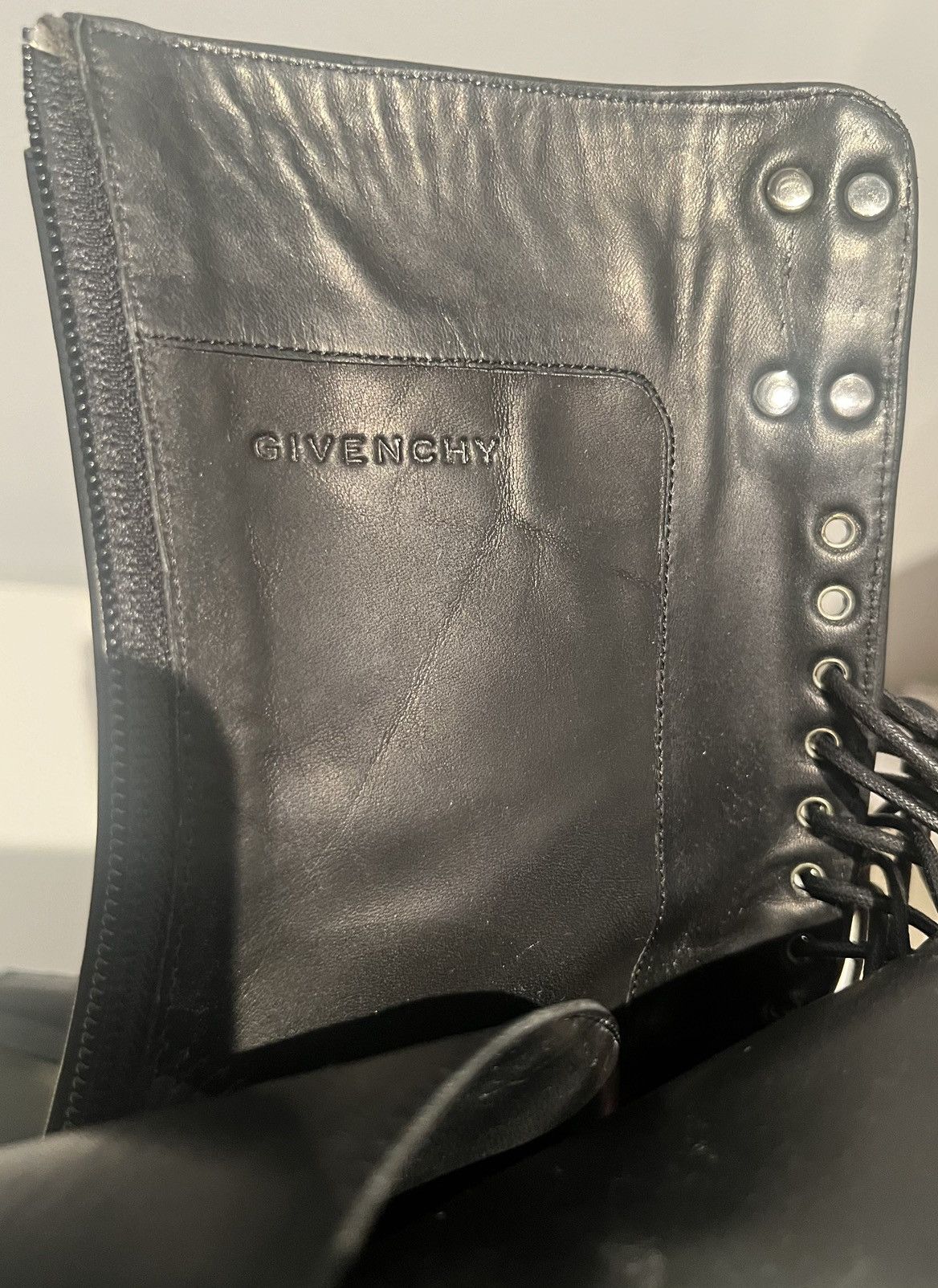 Designer × Givenchy Authentic Givenchy Black Lace Up Boots 37 Made In Italy Size US 6 / IT 36 - 5 Thumbnail