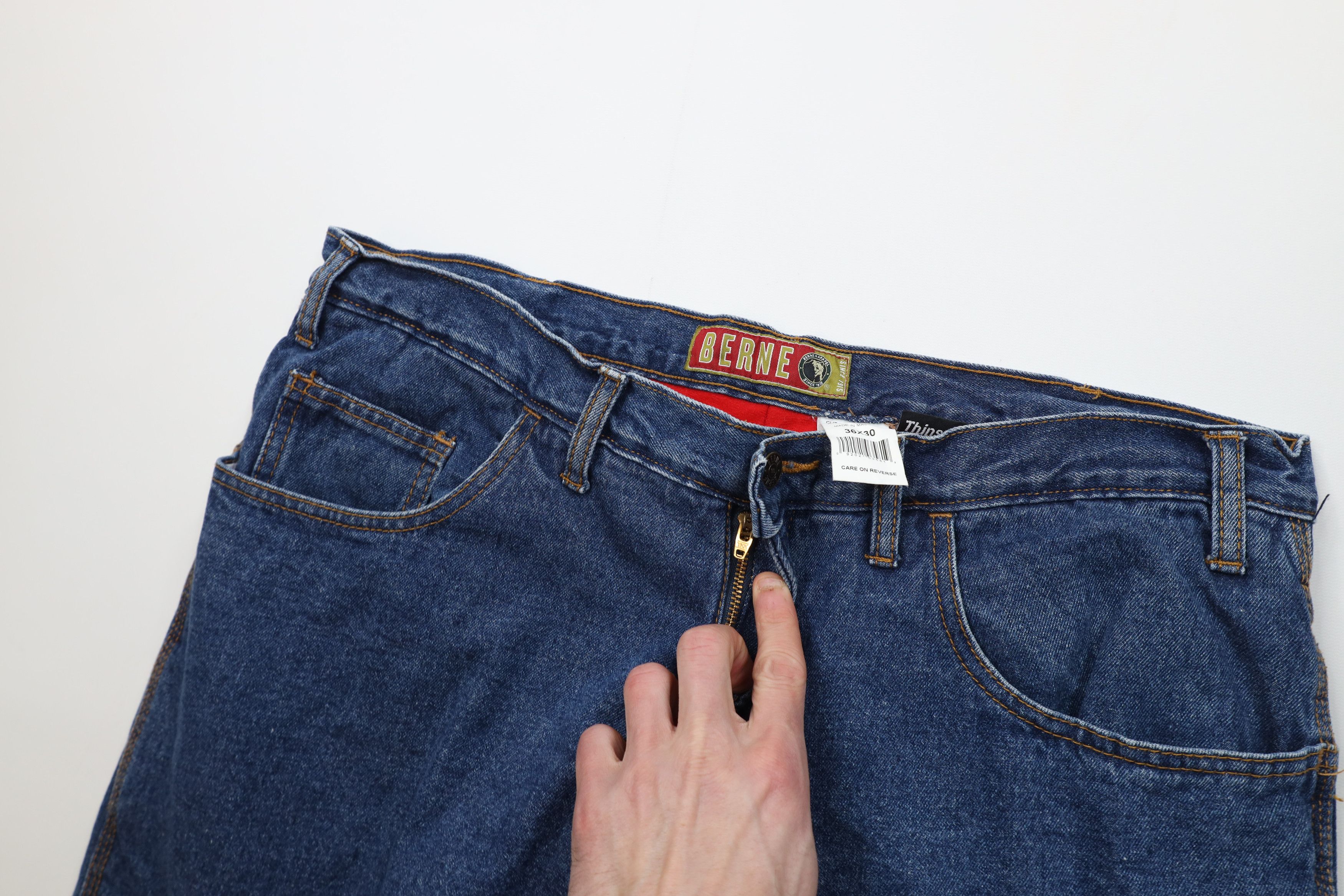 Vintage Vintage Y2K Streetwear Lined Wide Leg Dungaree Denim Jeans Size US 36 / EU 52 - 8 Thumbnail
