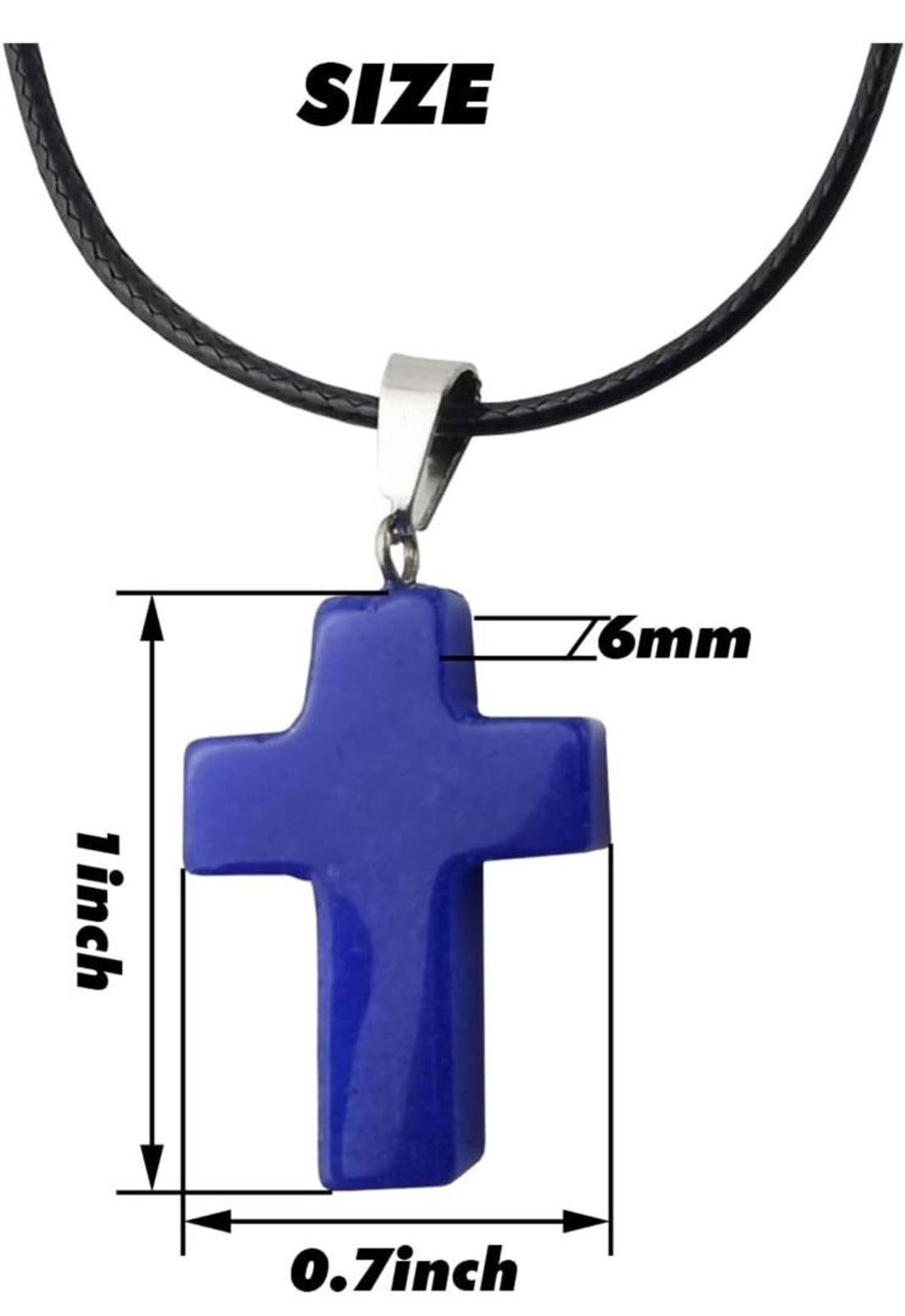 Genetic Manipulation Shinichiro Kuriya Cross Quartz Crystal Pendant Necklace Unisex Blue Black Size ONE SIZE - 5 Thumbnail