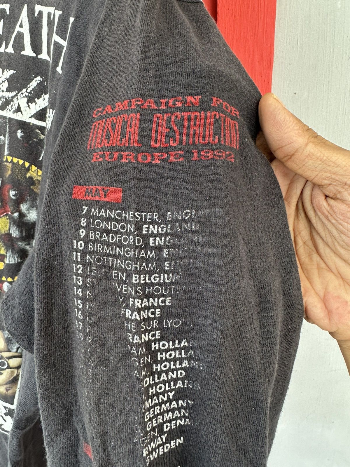 Band Tees Vintage 90s Napalm Death Musical Destruction LS Tee Size US XL / EU 56 / 4 - 6 Thumbnail