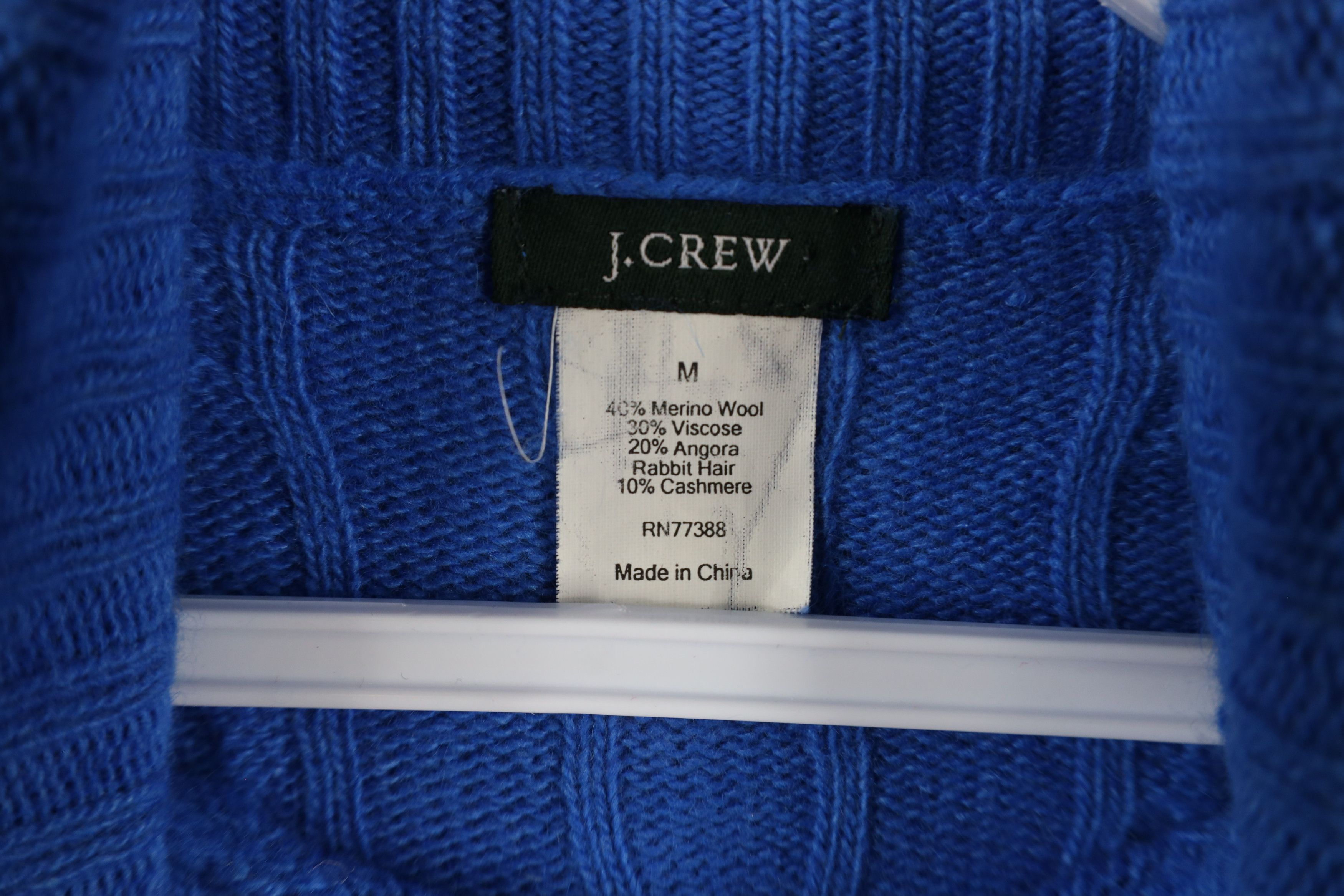 J.Crew × Vintage Vintage 90s J Crew Womens Cable Knit Turtleneck Sweater Size M / US 6-8 / IT 42-44 - 4 Thumbnail