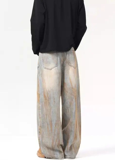 Japanese Brand Manami x Yuka Distressed dirtyfit men's loose vintage jeans Size US 32 / EU 48 - 3 Thumbnail