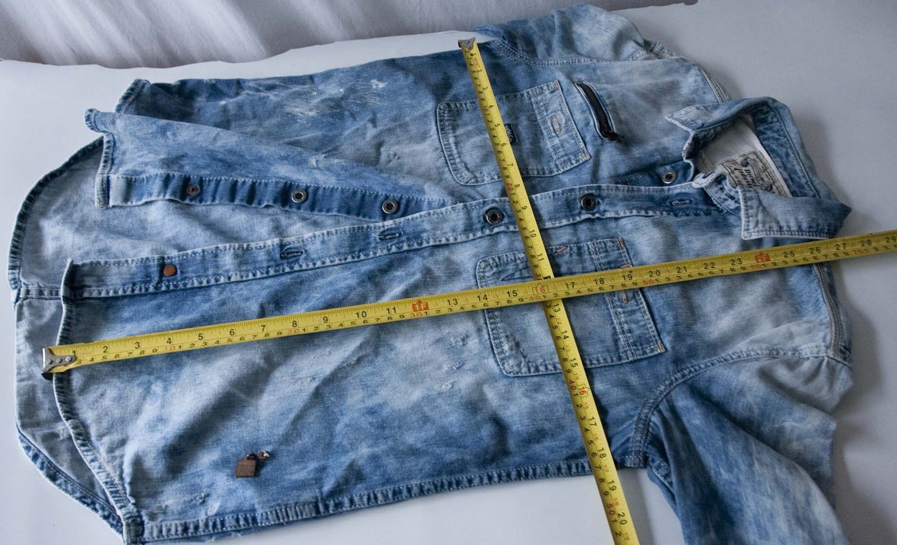 Diesel Diesel Shirt Denim Distressed Look Size S Blue Bleached Size US S / EU 44-46 / 1 - 6 Thumbnail