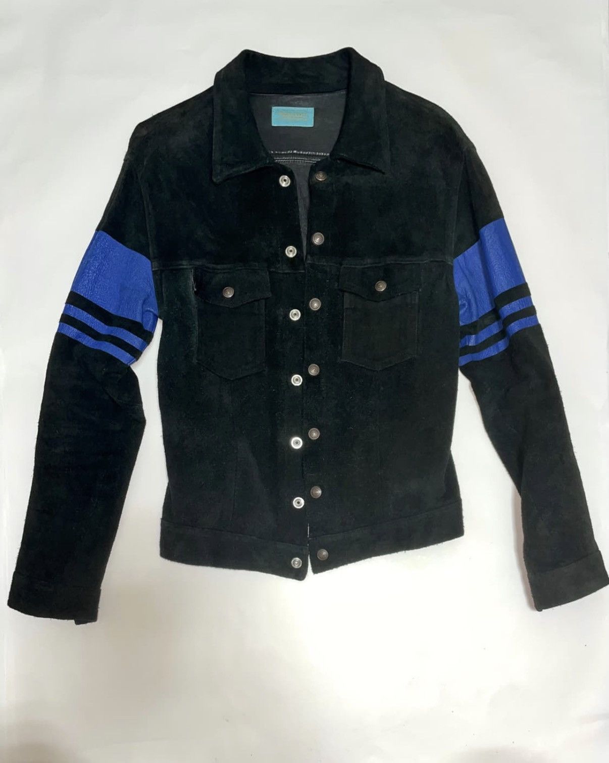 Undercover UNDERCOVER 1997 AW "LEAF" PAINTLINE COW SUEDE LEATHER JACKET Size US M / EU 48-50 / 2 - 9 Thumbnail