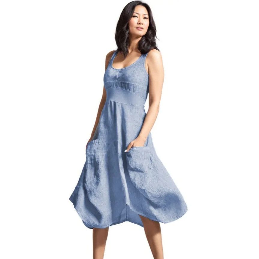 Other Inizio Womens Dress Size Large Blue Size L / US 10 / IT 46 - 9 Thumbnail