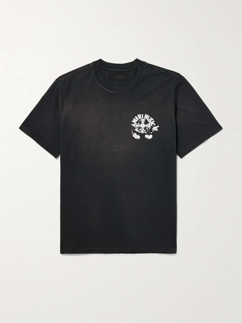 Amiri o1s1wg110526 Hollywood Music Record T-Shirt in Black Size US L / EU 52-54 / 3 - 1 Thumbnail