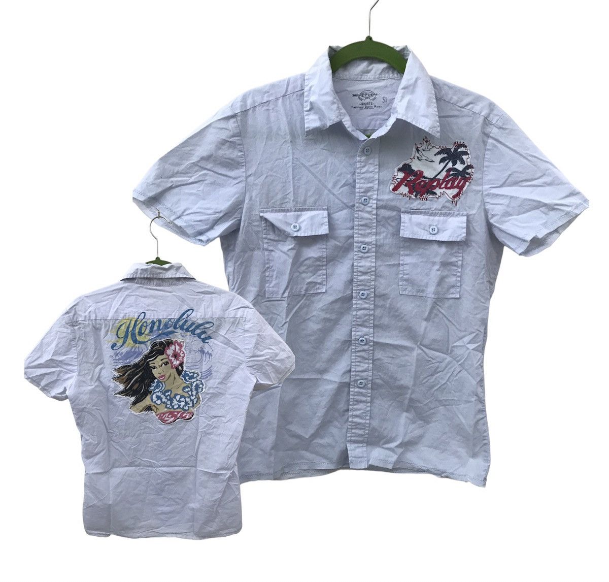 image of Replay Surf Style Streetwear Shirt in White, Women's (Size Small)