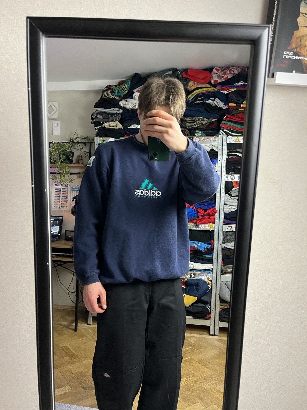 Adidas Adidas Equipment Sweatshirt Embroidered Big Logo Hype Y2k Size US L / EU 52-54 / 3 - 2 Thumbnail