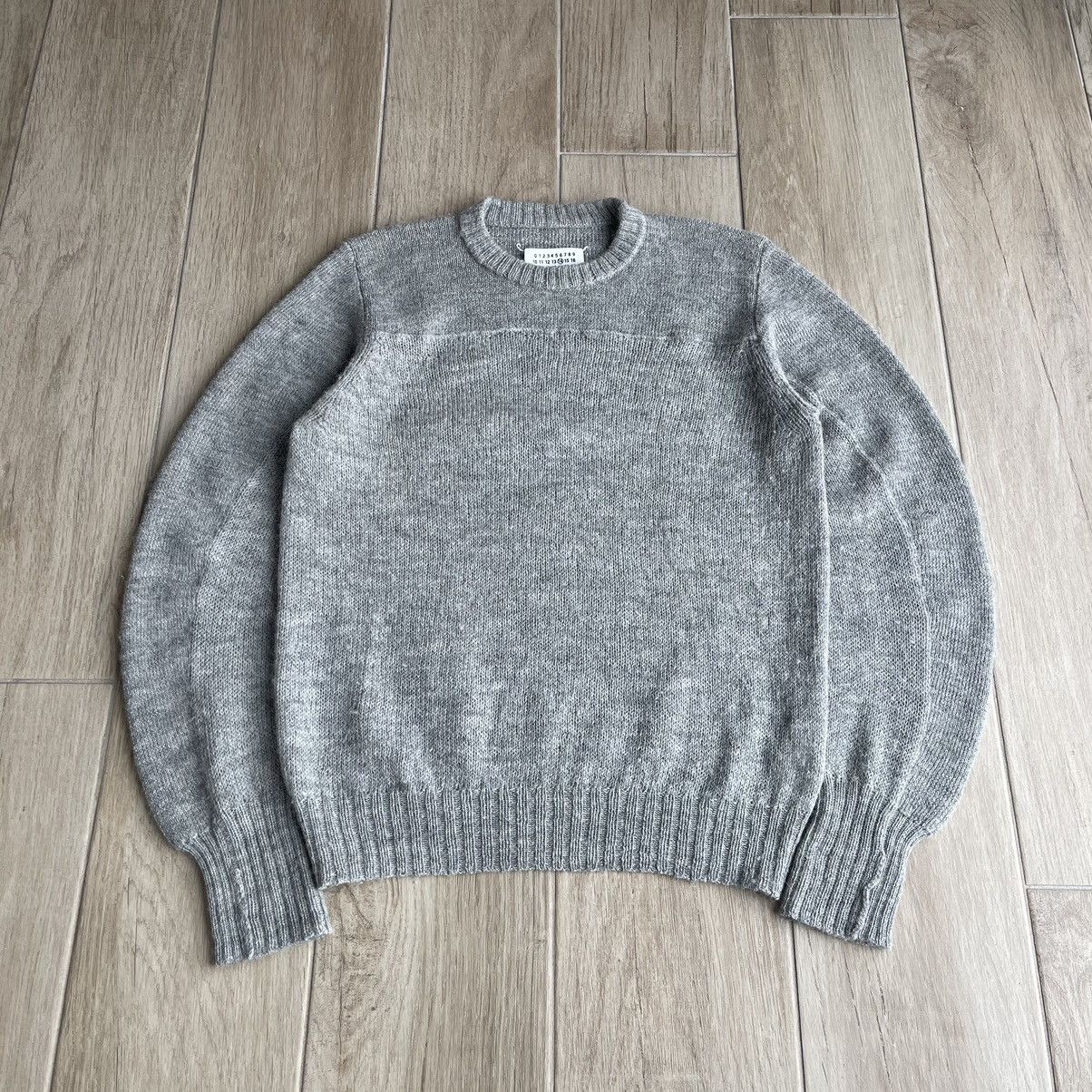 Maison Margiela FW2014 Split Knit Curve Alpaca/Wool Sweater Size US L / EU 52-54 / 3 - 1 Thumbnail
