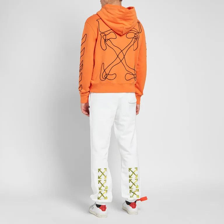 Off-White White and Yellow Acrylic Arrows Sweatpants Size US 38 / EU 54 - 3 Thumbnail