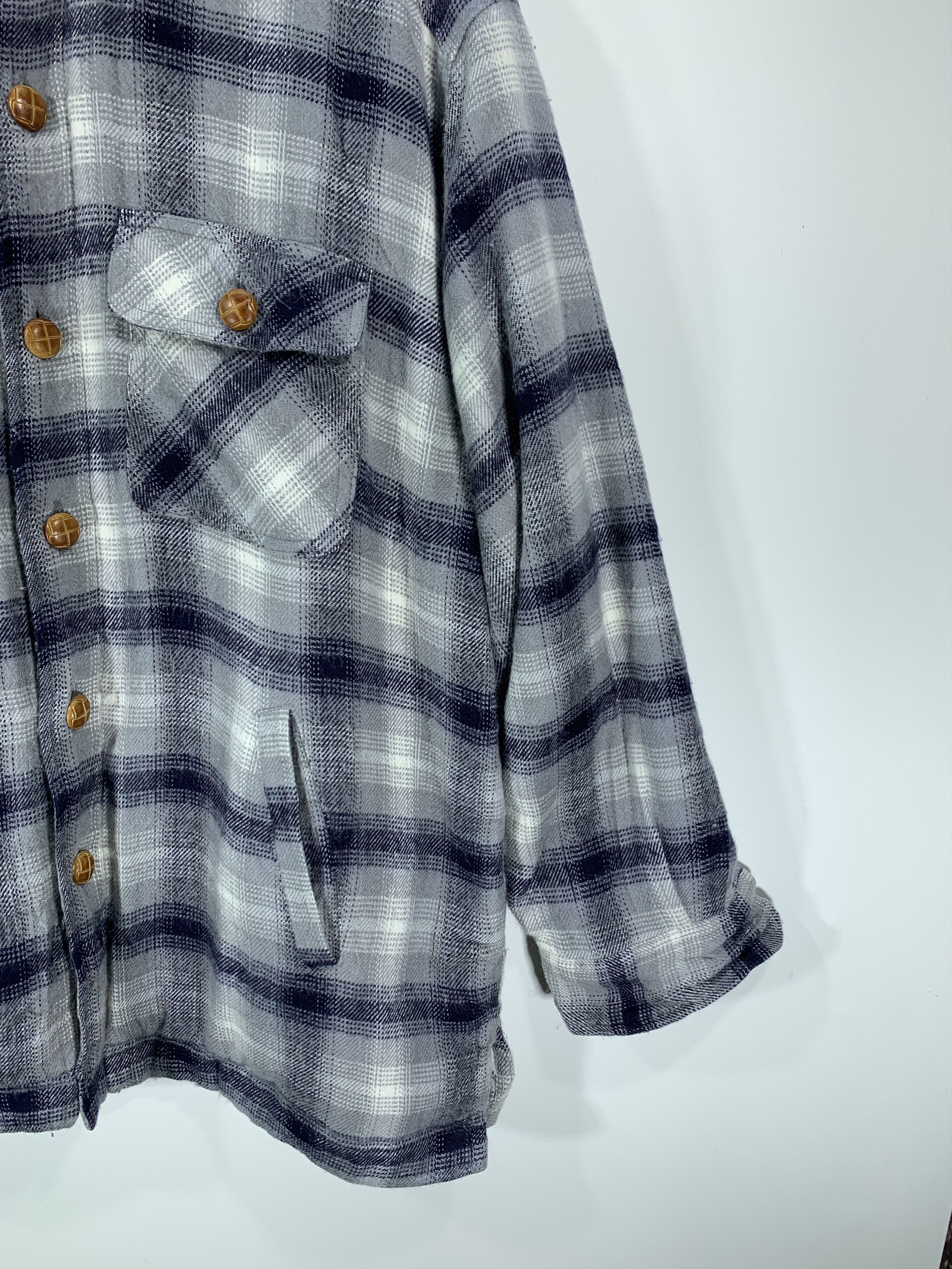 Uniqlo Vintage 90s Uniqlo Sherpa Flannel Jacket Size US L / EU 52-54 / 3 - 2 Thumbnail