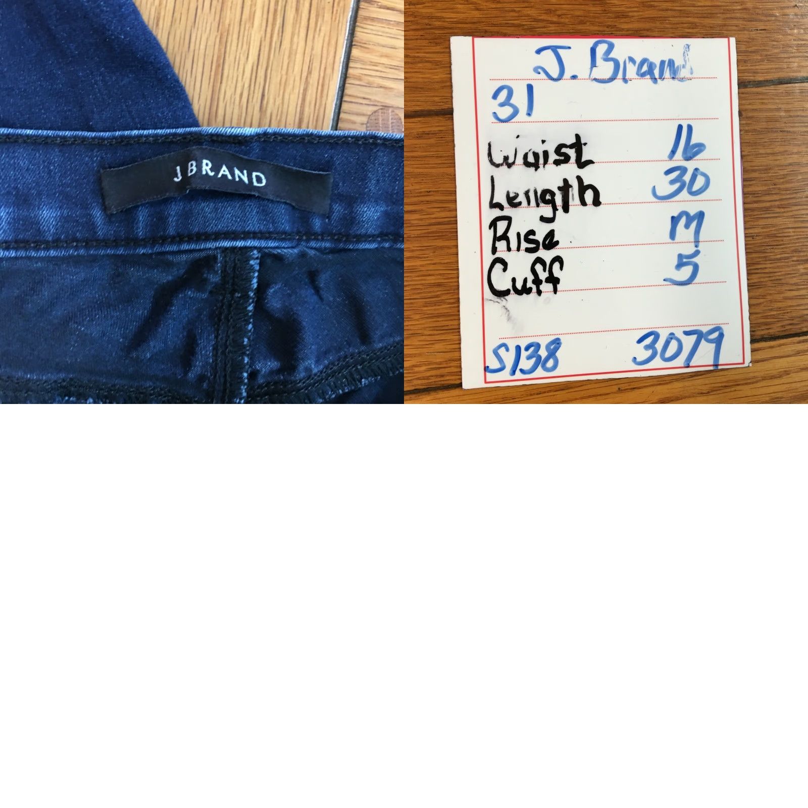 J Brand J Brand Womens Jeans Skinny Blue Denim 31 Regular 30 Inseam 5-Pocket Belt Loops Elastic Comfort Kane Elsa Model Size 24" / US 00 / IT 34 - 8 Thumbnail