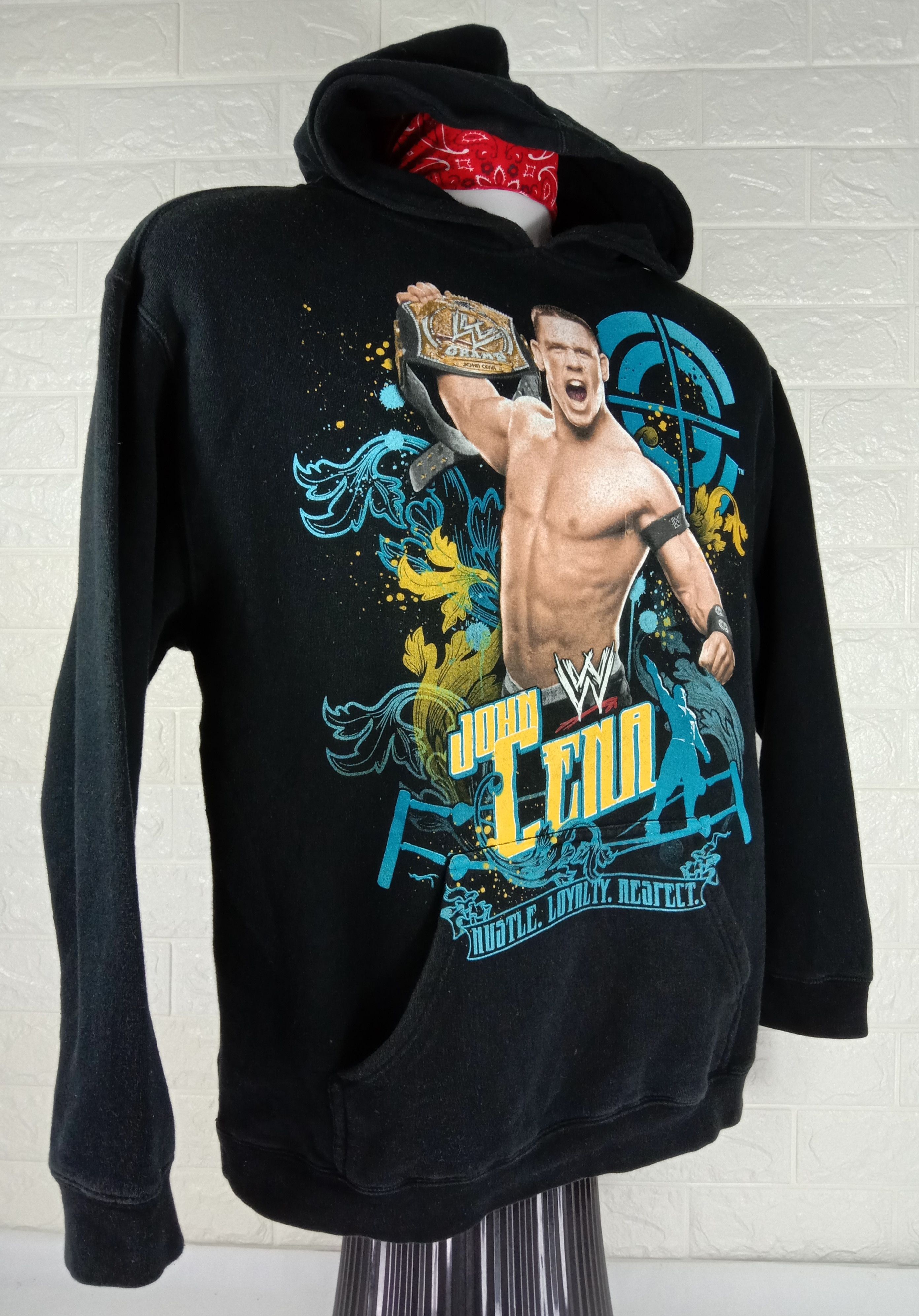 WWE Vintage 2007 WWE John Cena Over Printed Hoodie Sweatshirt Size US L / EU 52-54 / 3 - 2 Thumbnail
