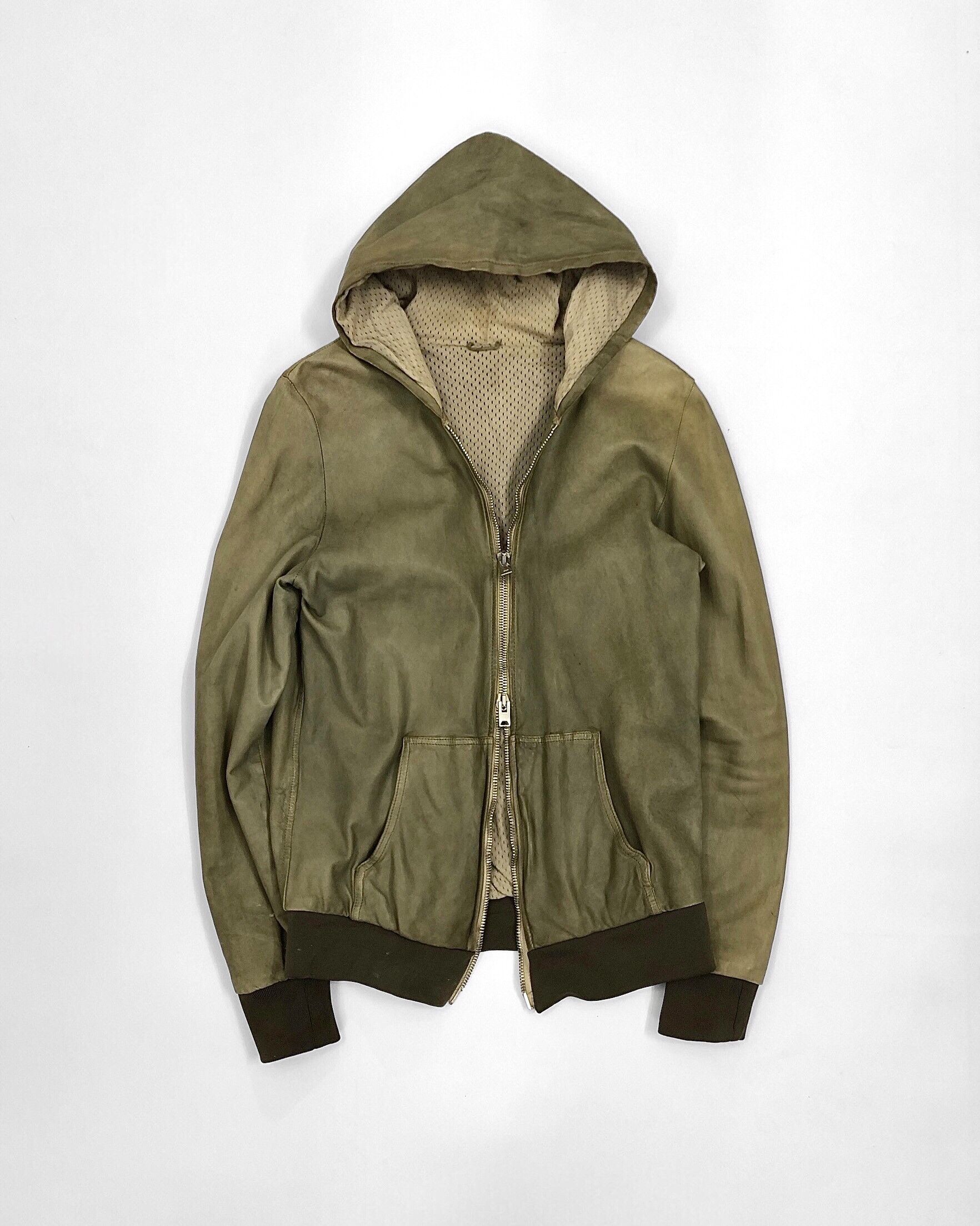 Giorgio Brato 2000s Giorgio Brato Leather Hooded Jacket Size US M / EU 48-50 / 2 - 1 Thumbnail