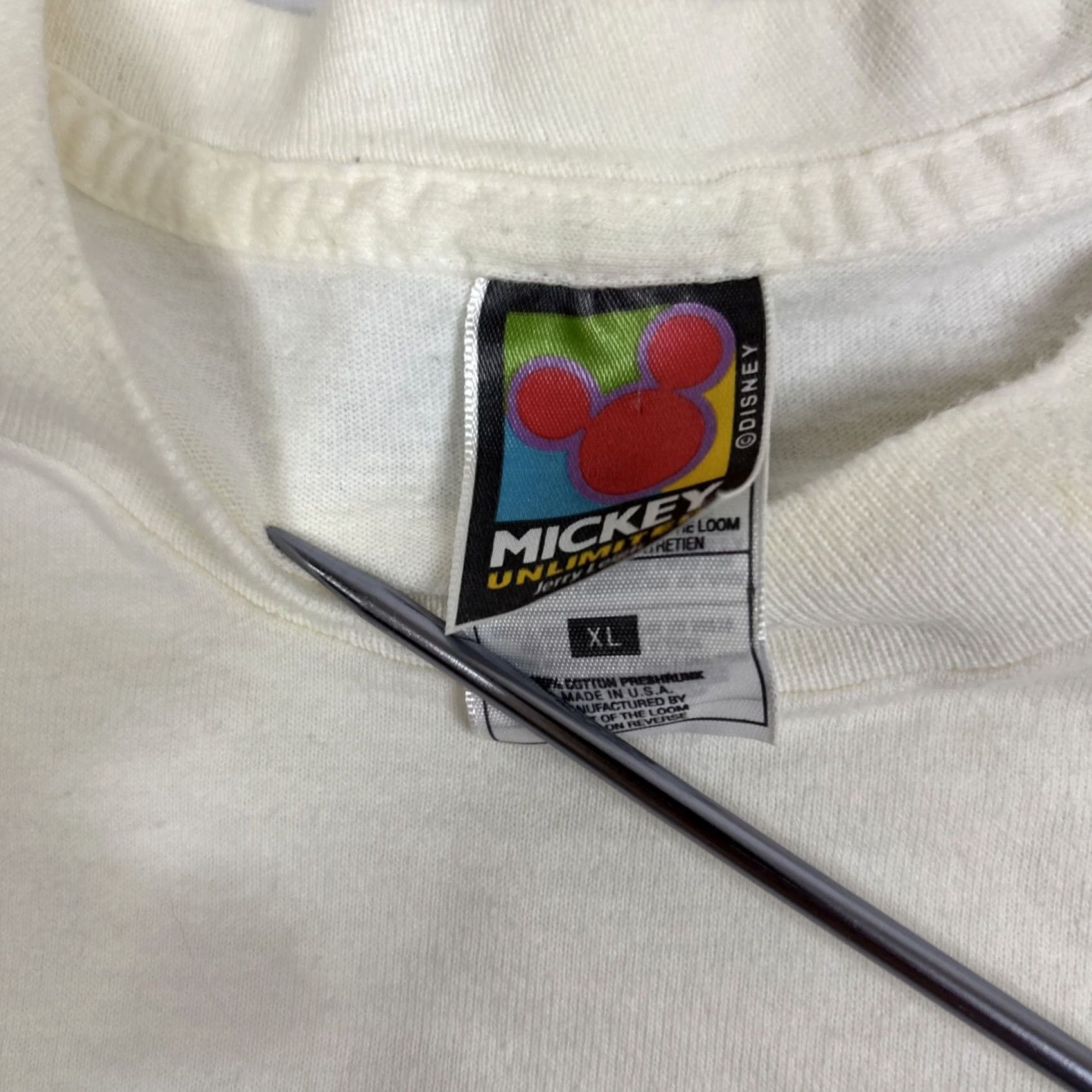 Mickey Unlimited VINTAGE Mickey Unlimited USA TShirt Mickey Mouse Men XL White Cotton Short Sleeve Crew Neck Graphic Print USA Theme Size US XL / EU 56 / 4 - 3 Thumbnail