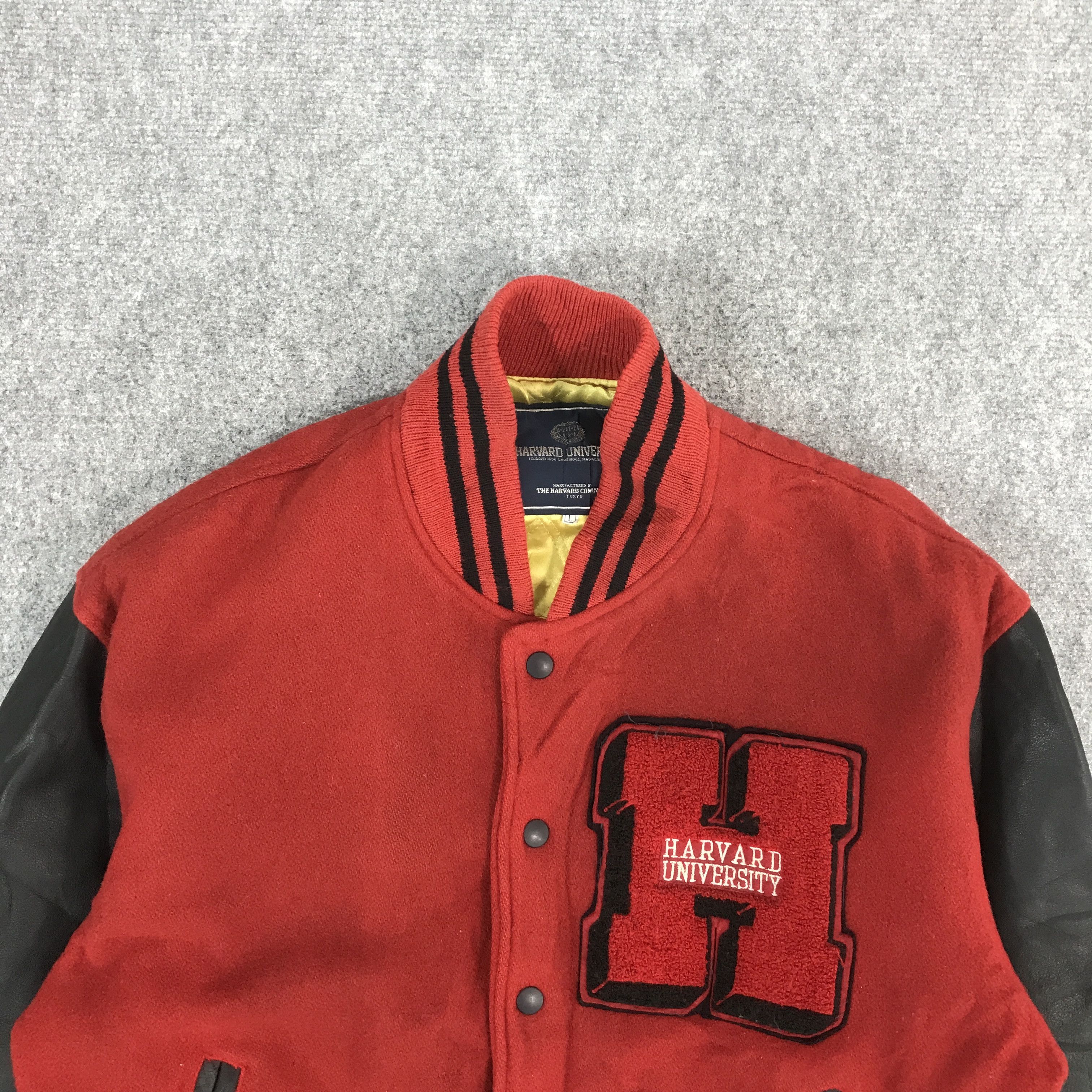Vintage VTG HARVARD UNIVERSITYY VARSITY JACKET SLEEVE LEATHER Size US L / EU 52-54 / 3 - 3 Thumbnail