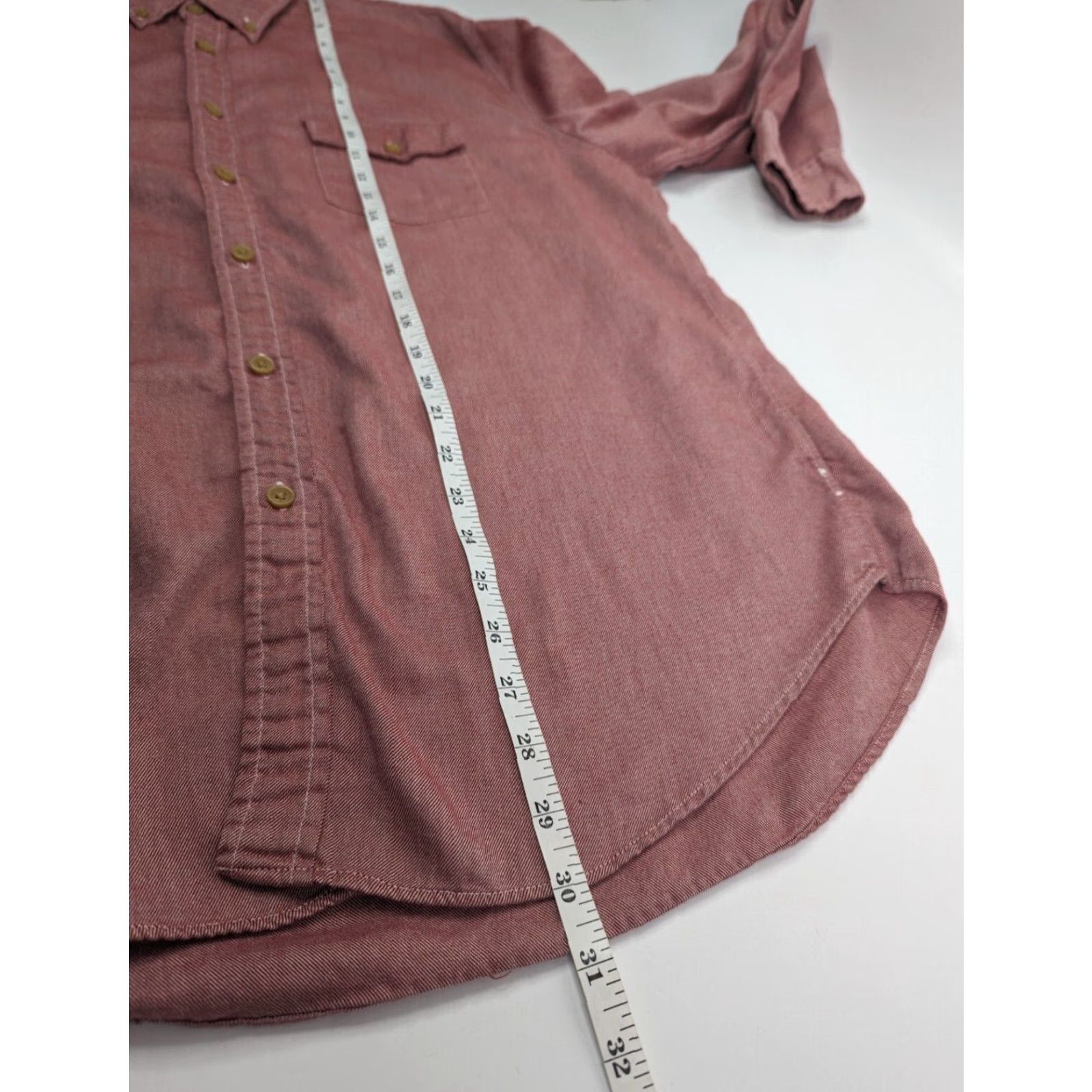 J.Crew J. Crew Shirt Mens XL Red Cotton Button-Down Long Sleeve with Chest Pocket - Work, Casual, Classic, Preppy - Regular Fit Size US XL / EU 56 / 4 - 5 Thumbnail