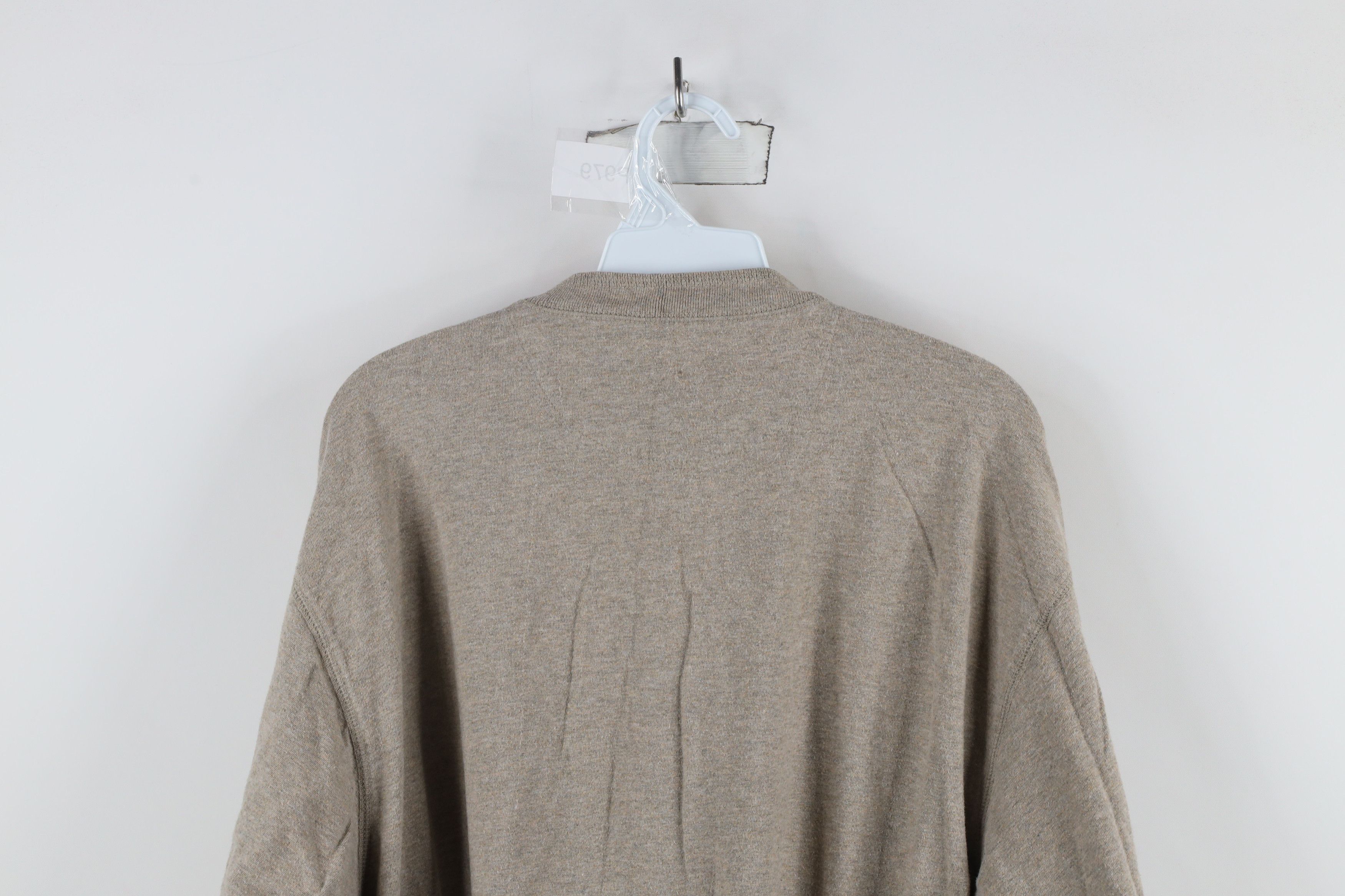 Vintage Vintage 90s Streetwear Long Sleeve Henley T-Shirt Oatmeal Size US L / EU 52-54 / 3 - 7 Thumbnail