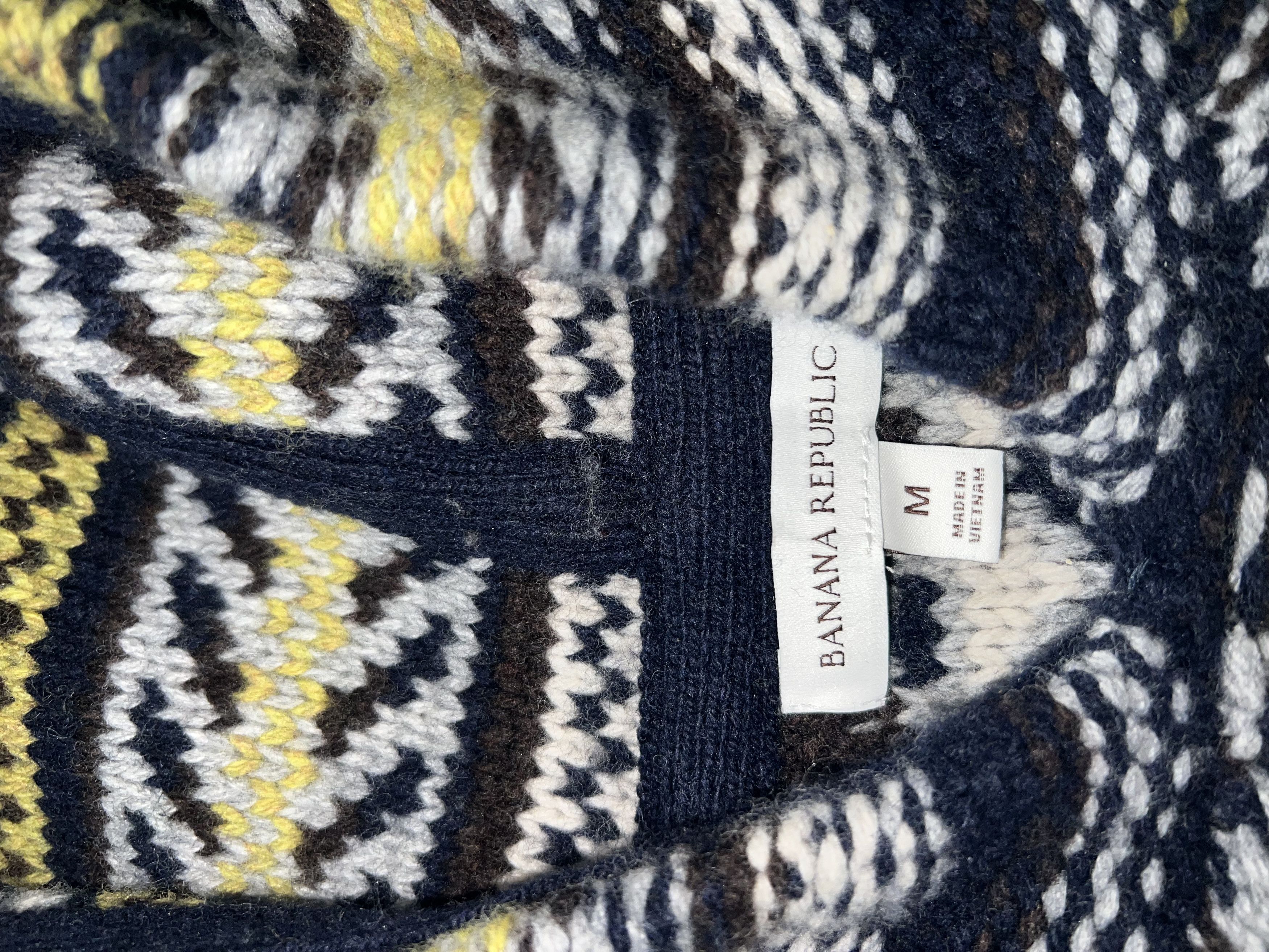 Banana Republic Fairisle Merino-Blend Sweater Hoodie Size US M / EU 48-50 / 2 - 4 Thumbnail