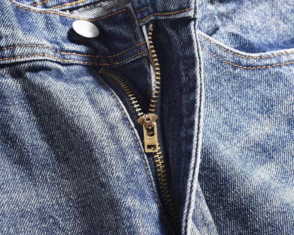 Jean × Vintage Streetwear Washed Frayed Casual Baggy Denim Size US 35 - 3 Thumbnail