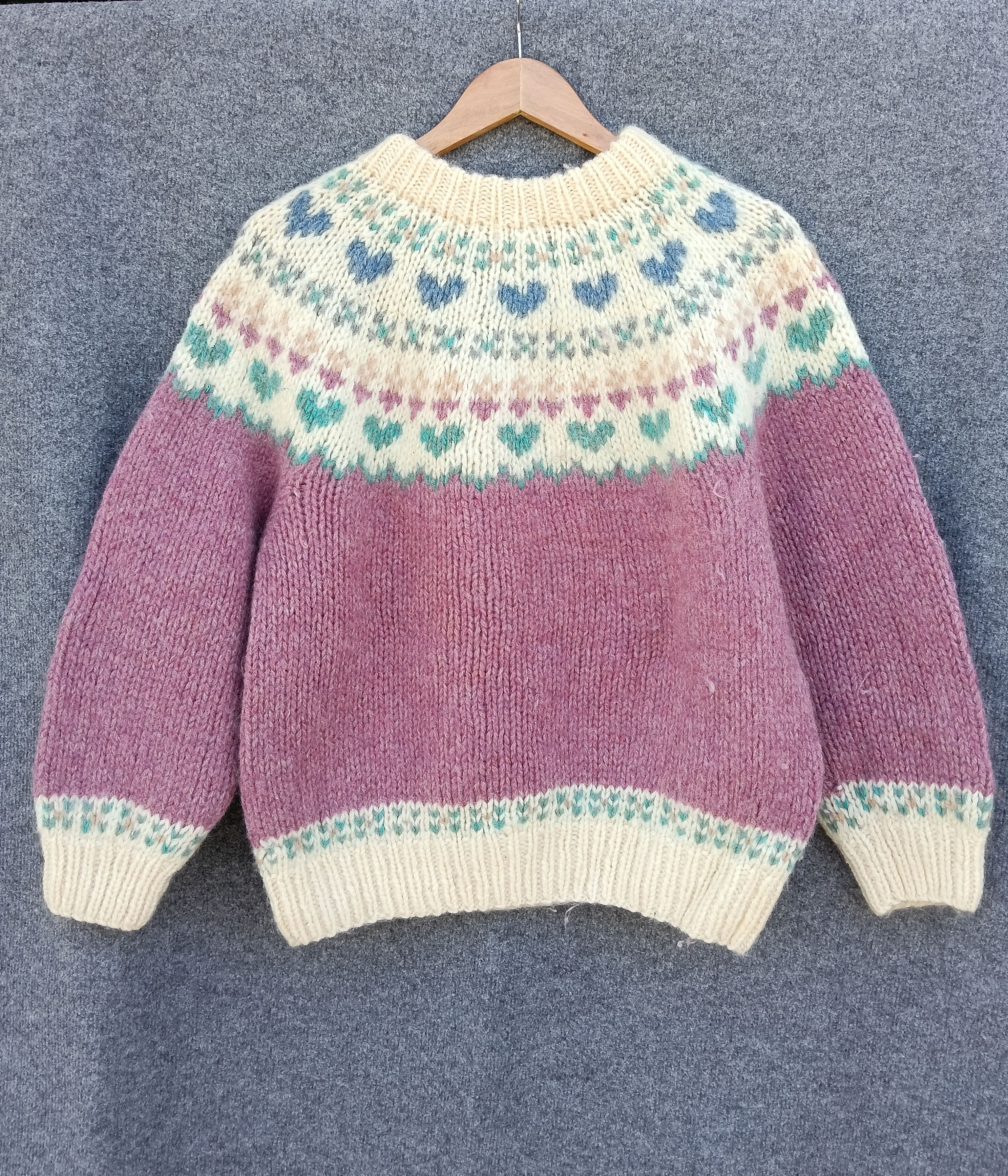 Homespun Knitwear Susann D knitwear hand made wool material. Size M / US 6-8 / IT 42-44 - 2 Thumbnail