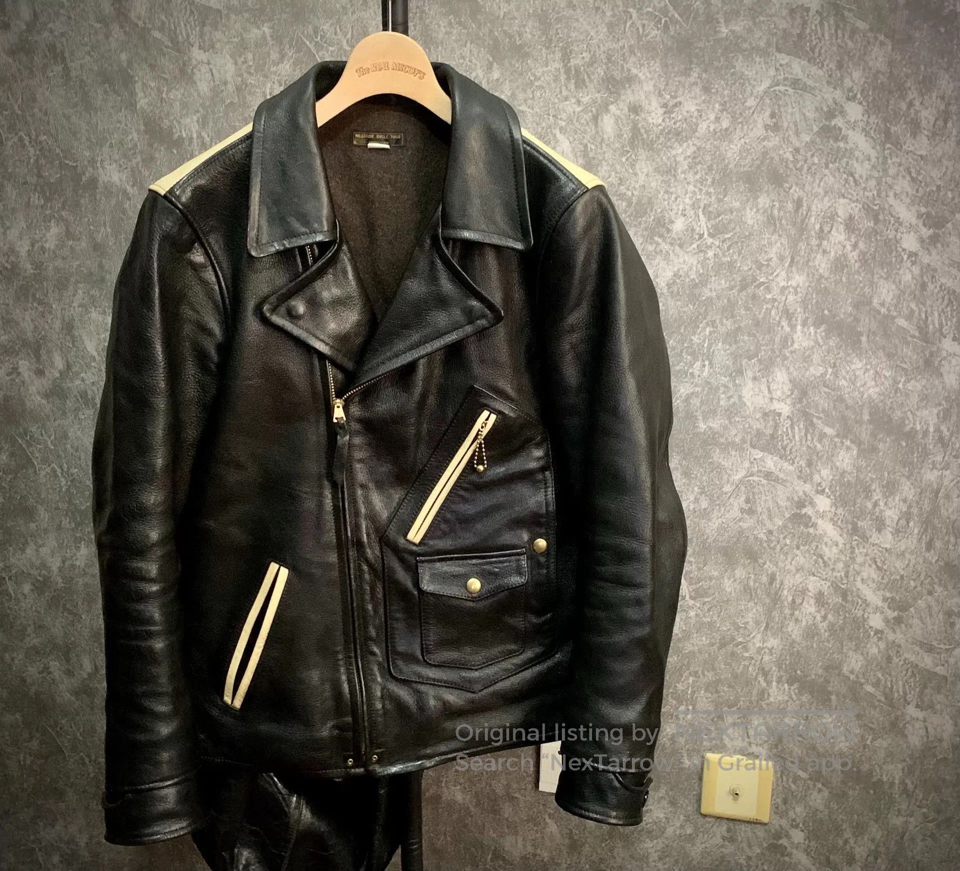 WEST RIDE Westride Black and White Leather Jacket. Size US S / EU 44-46 / 1 - 1 Thumbnail