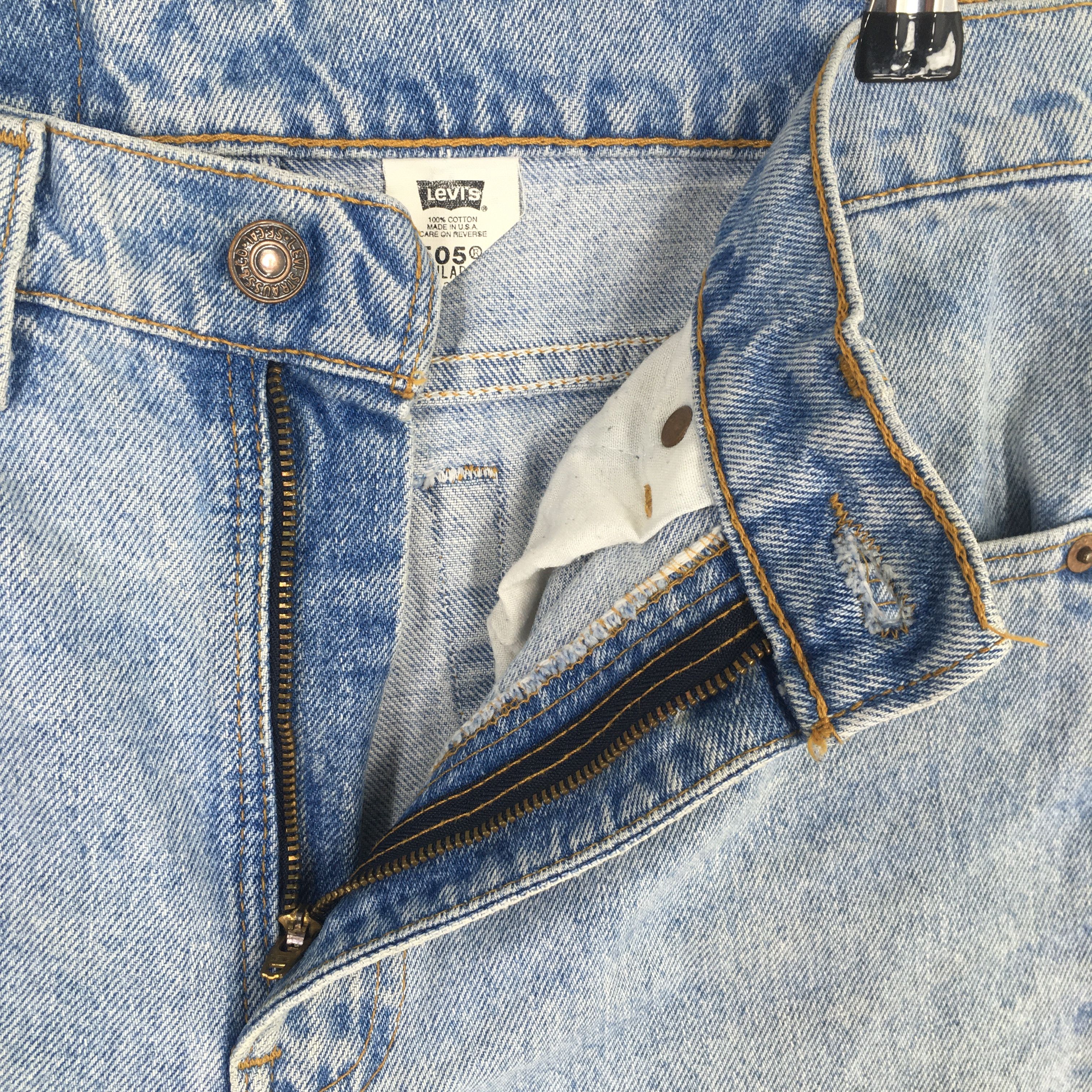 Levi's × Vintage Size 29x28 Vintage 90s Levi's 505 Faded Blue Jeans Size US 29 - 5 Thumbnail