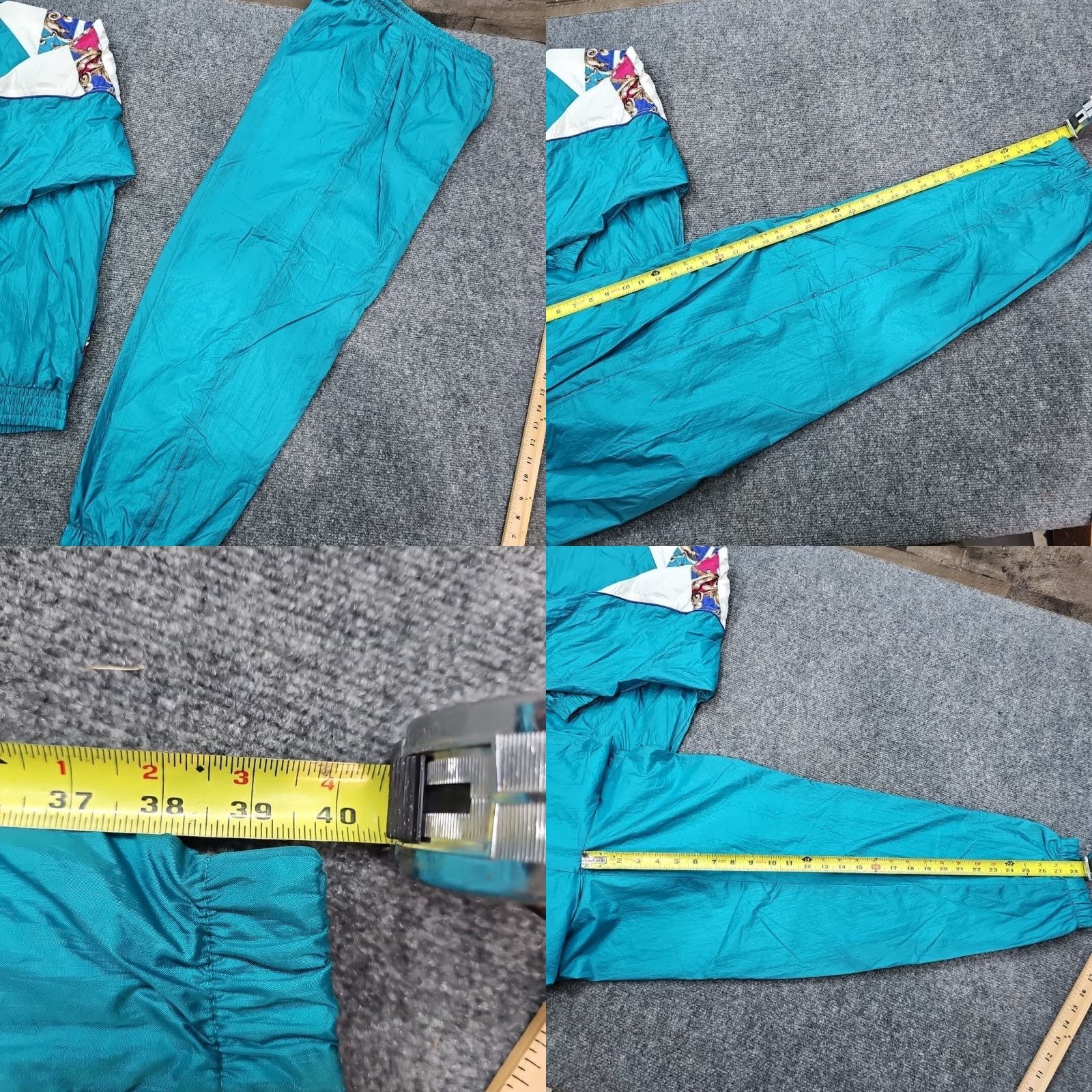 Vintage VINTAGE Bold Spirit Track Suit Women M Aqua W/ Stripes Jacket & Pants 90s Mens Womens Girls Size 32" / US 10 / IT 46 - 9 Thumbnail
