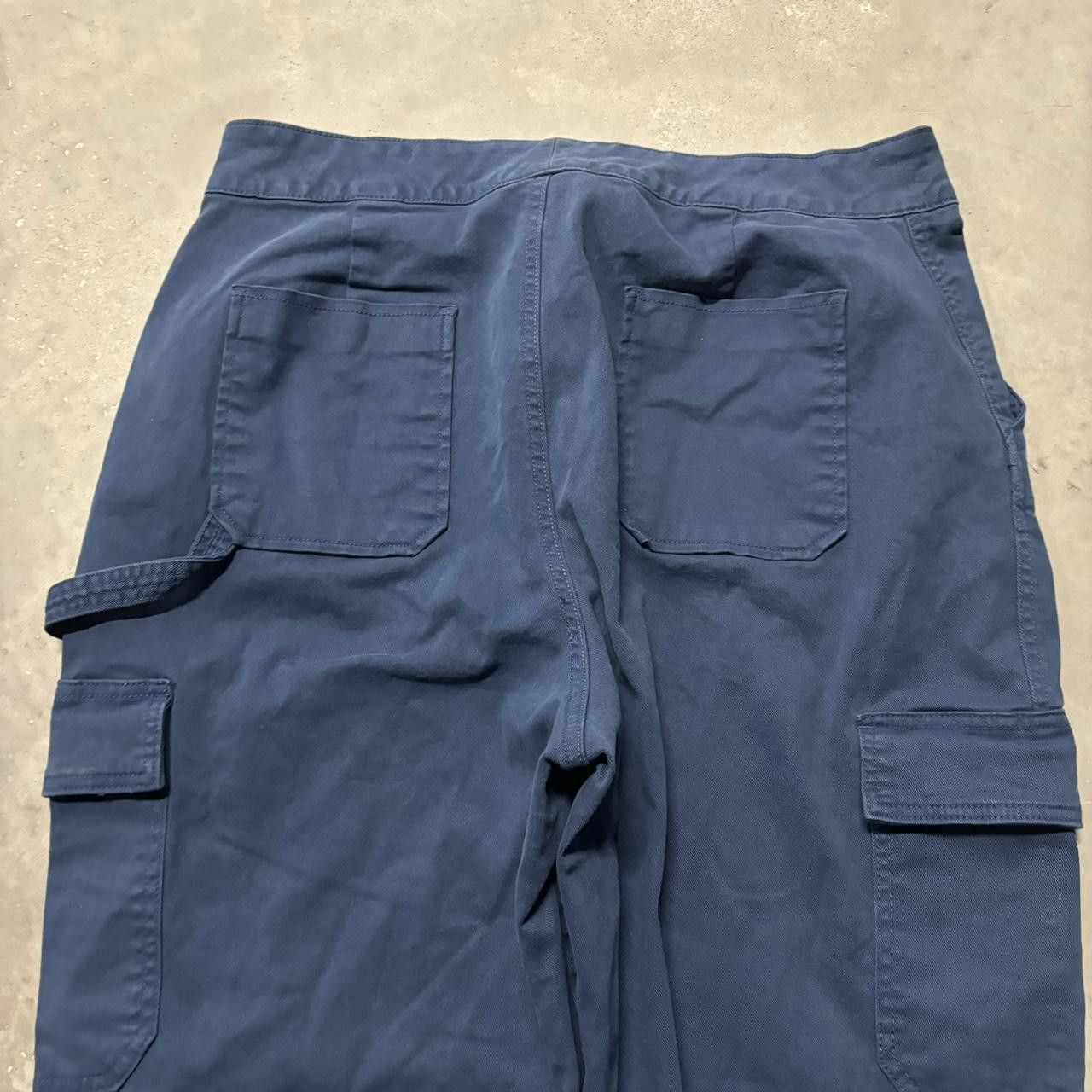 Japanese Brand × Vintage Crazy Vintage Y2K/2000s Baggy Blue Skater Cargo Pants! Size US 36 / EU 52 - 7 Thumbnail