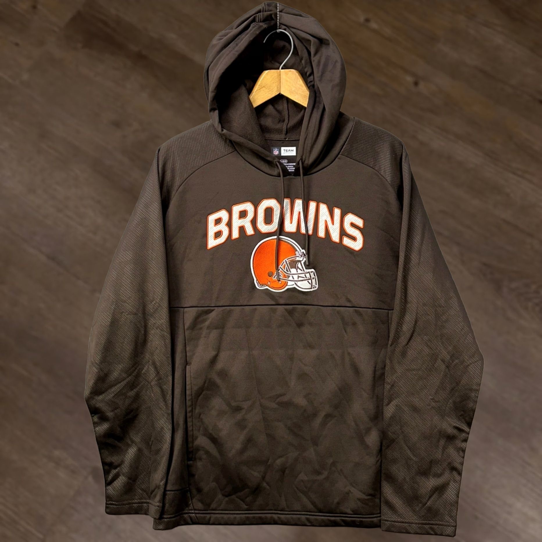 NFL Cleveland Browns Mens L Sweatshirt Hoodie Brown Drawstring NFL Football EUC Size US L / EU 52-54 / 3 - 1 Thumbnail