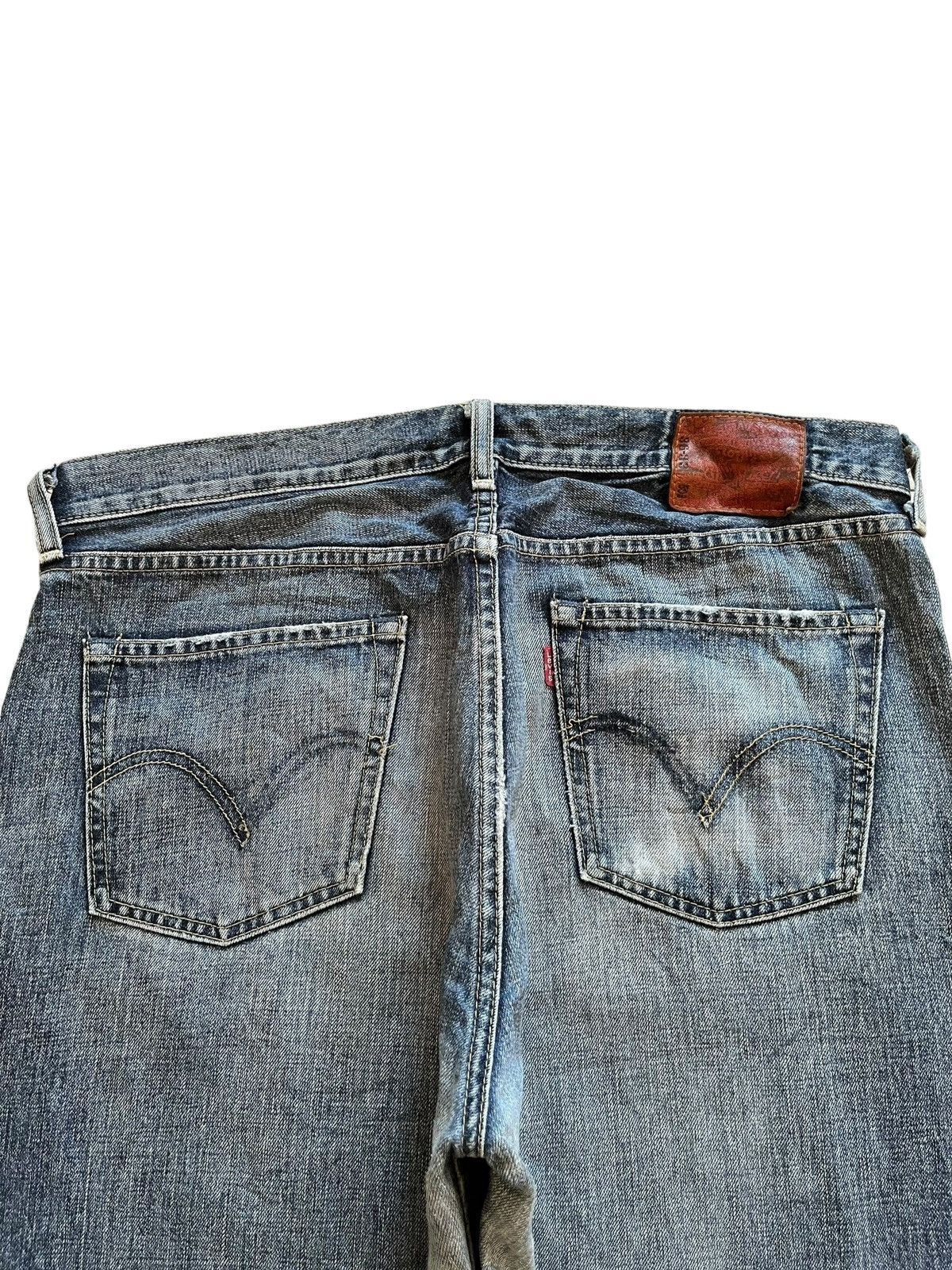 Levi's Vintage 90s Levis 503 Bartacks Blue Wash Ripped Baggy Jeans Size US 36 / EU 52 - 8 Thumbnail