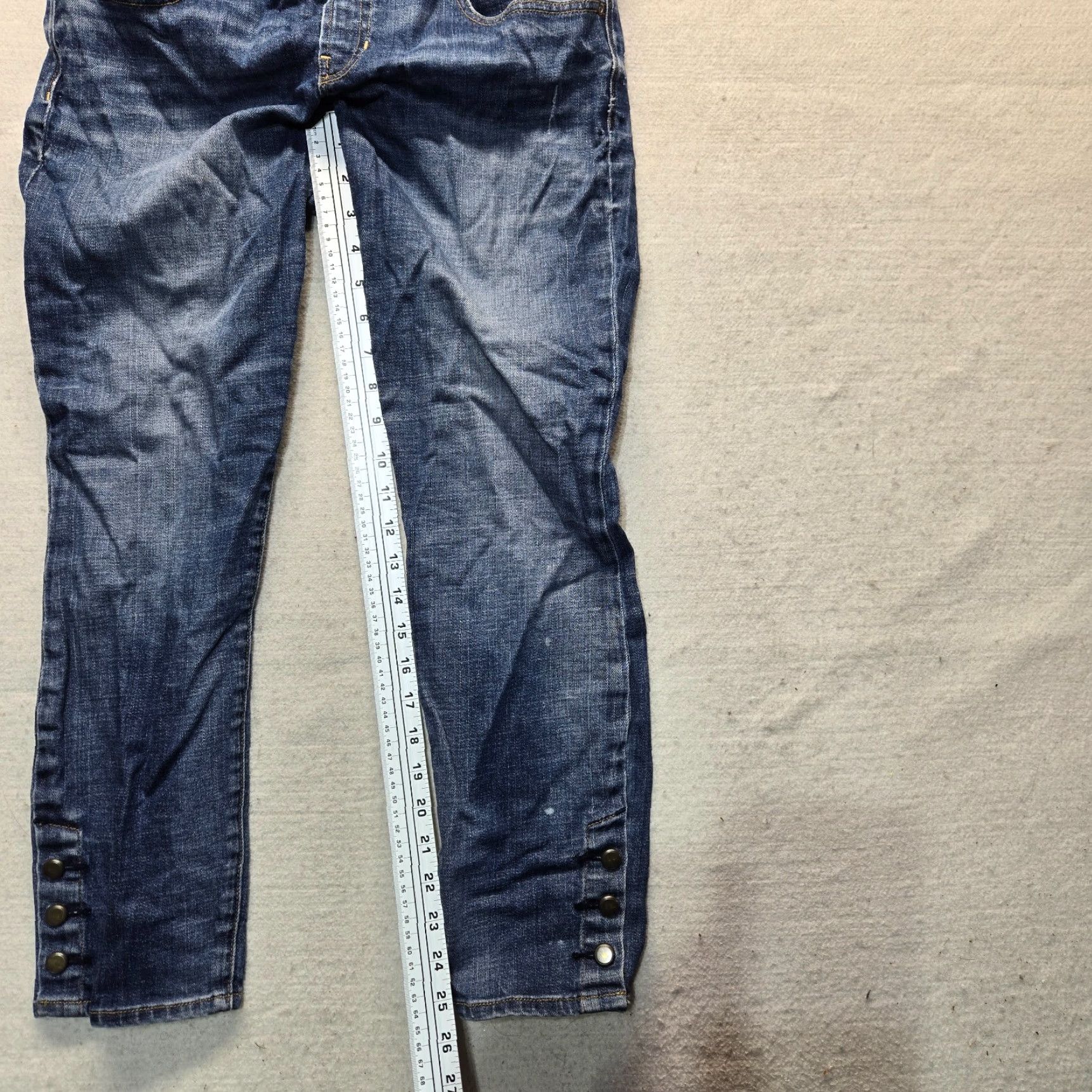 Gap Gap Jeans Denim Skinny Women Size 10 26in Inseam Blue Dark Wash Stretch 5-Pocket Size 32" / US 10 / IT 46 - 6 Thumbnail