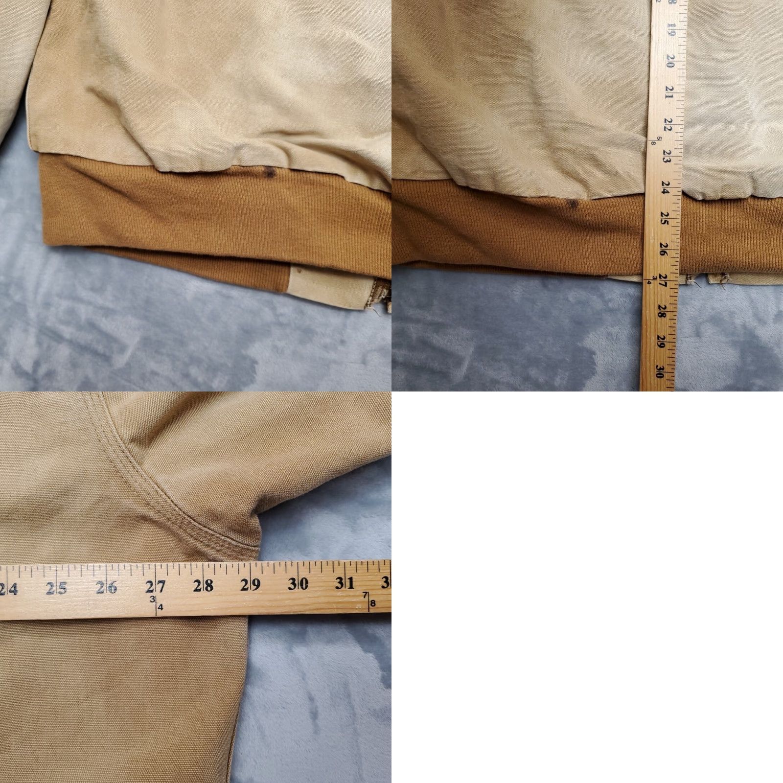 Carhartt VINTAGE Carhartt Jacket Mens 2XL Canvas Active Hooded Lined Sun Faded 90s Work Brown Accents Logo Pockets Zip Casual Womens Mens Size US XXL / EU 58 / 5 - 9 Thumbnail