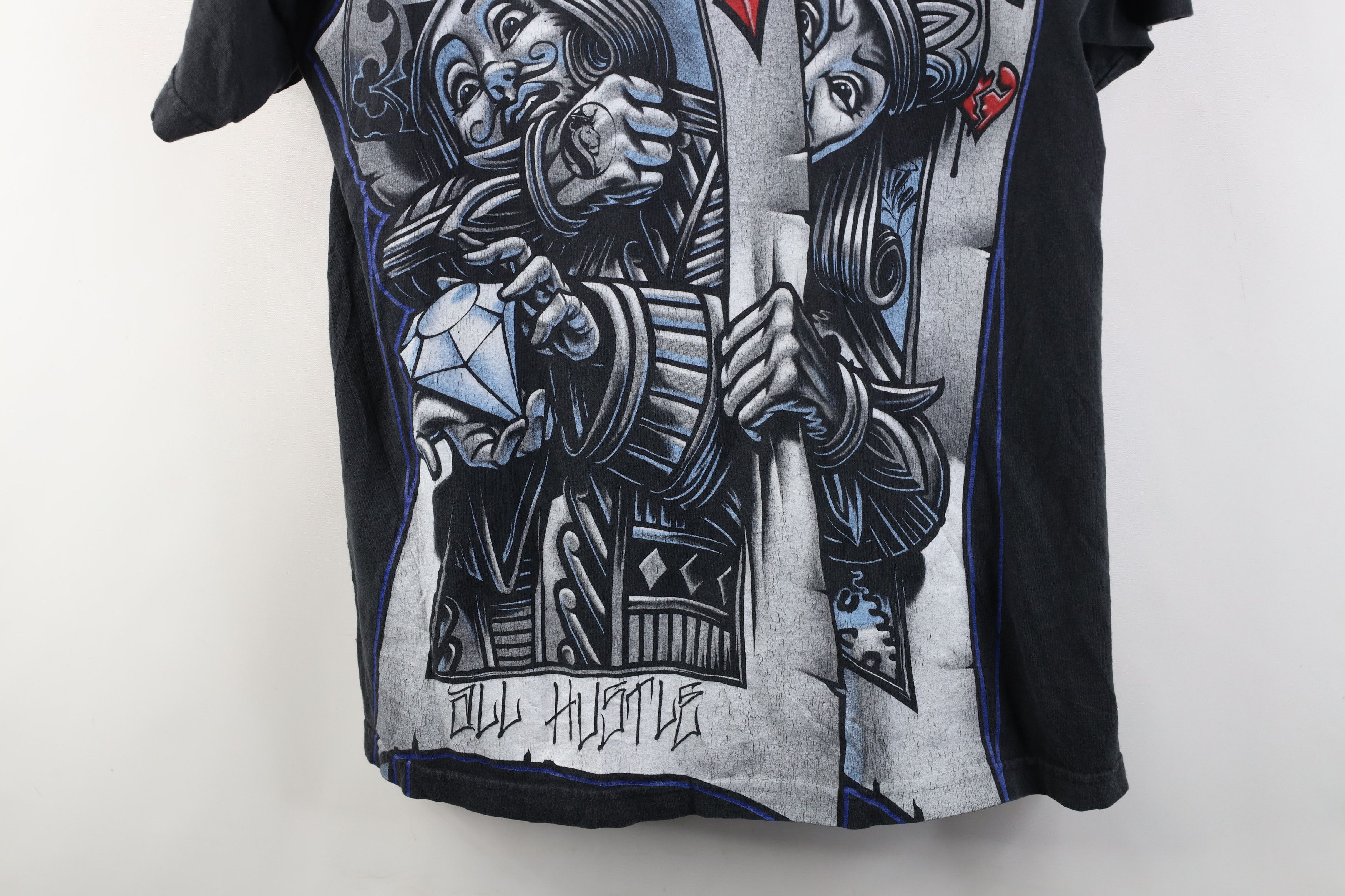 Vintage Vintage Y2K Streetwear Hustle Poker Cards Diamond T-Shirt Size US L / EU 52-54 / 3 - 3 Thumbnail