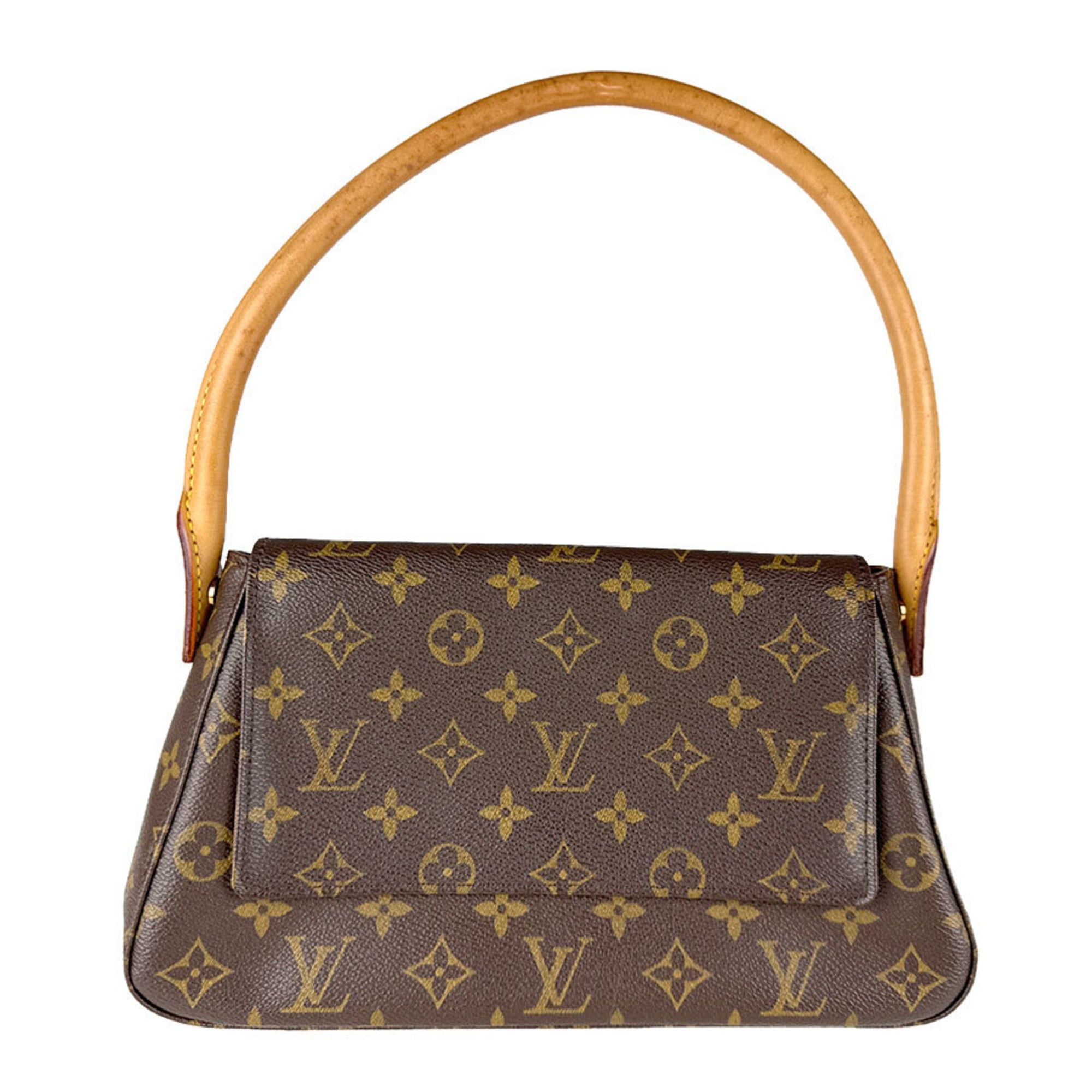 Louis Vuitton Louis Vuitton Monogram Mini Looping Shoulder Bag in Canvas, Brown, Women's, M51147, Free Shipping, z8894 Size ONE SIZE - 1 Thumbnail