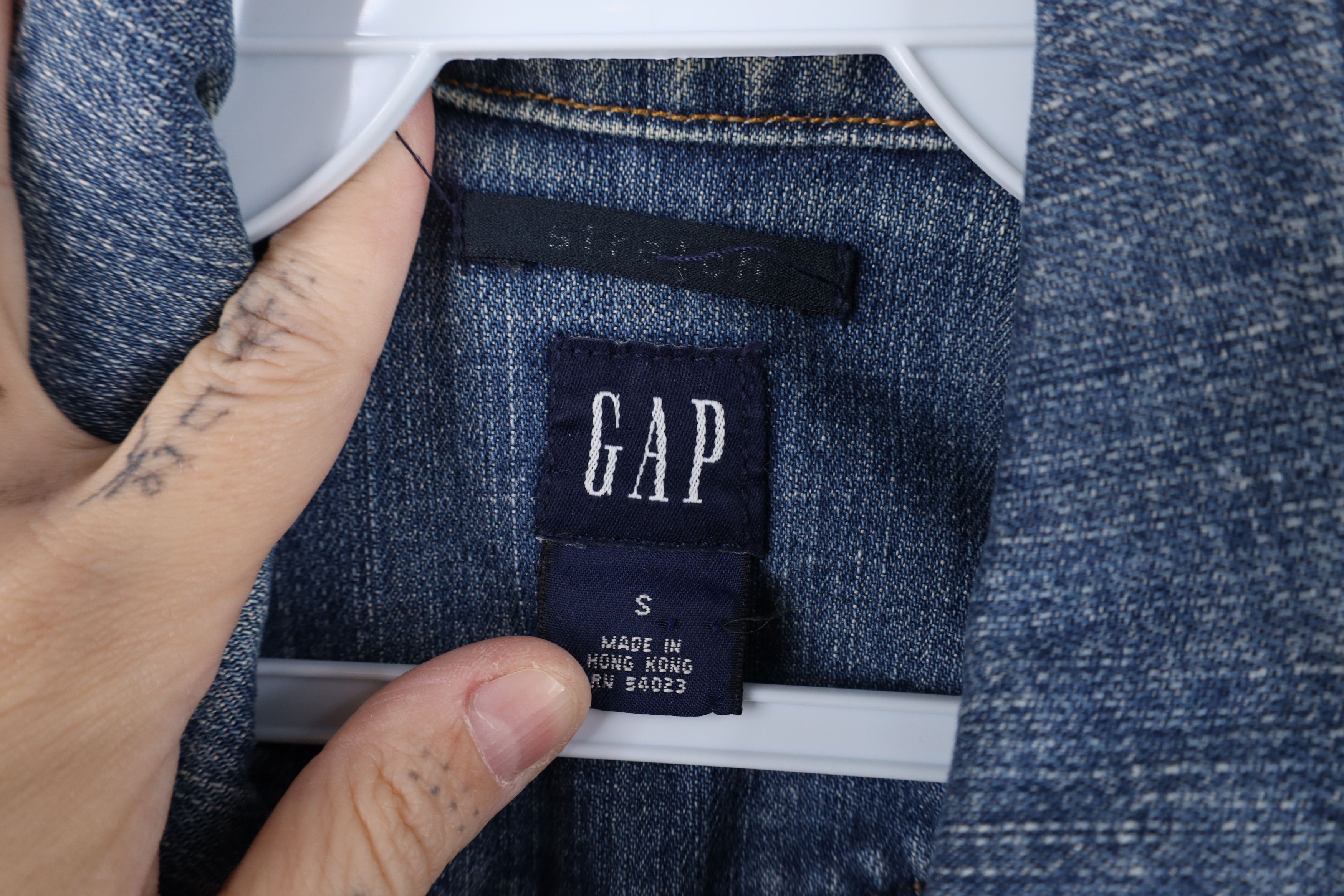 Gap Vintage Y2K 2003 Gap Stretch Western Denim Jean Jacket Size S / US 4 / IT 40 - 9 Thumbnail