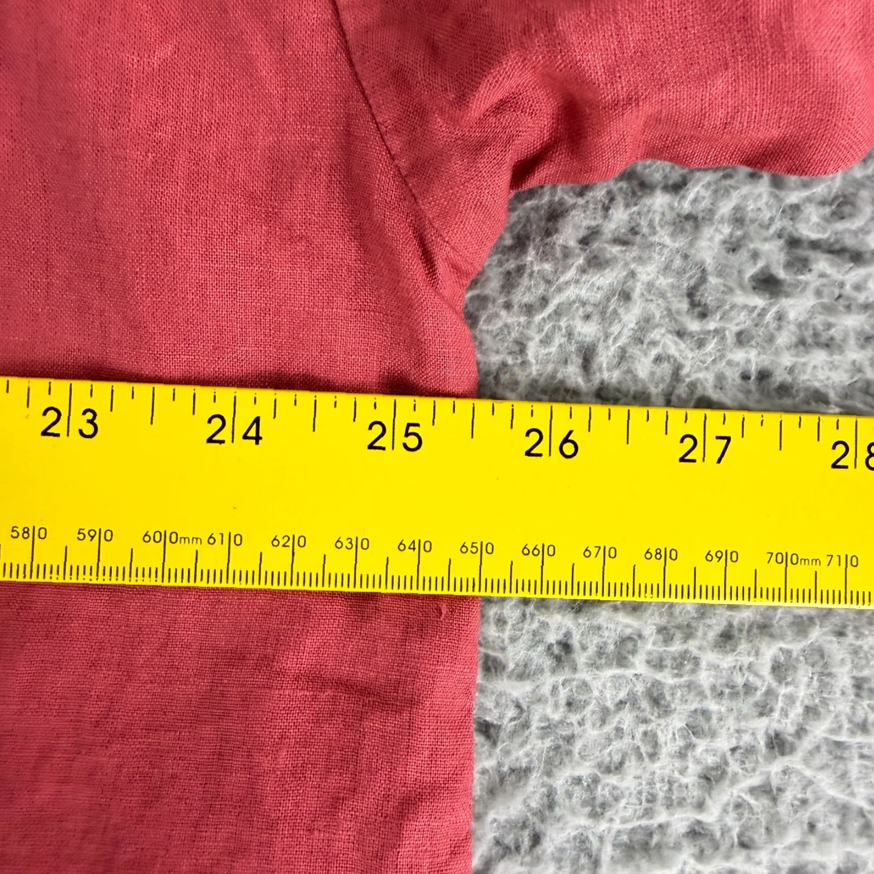 Eileen Fisher Eileen Fisher Button-Up Tunic Shirt Womens Large Red 100% Linen 3/4 Sleeve Size L / US 10 / IT 46 - 6 Thumbnail