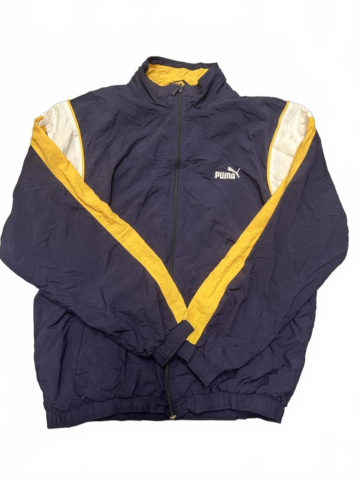 Puma Puma Navy and Yellow Windbreaker Jacket - XL Size US XL / EU 56 / 4 - 2 Thumbnail