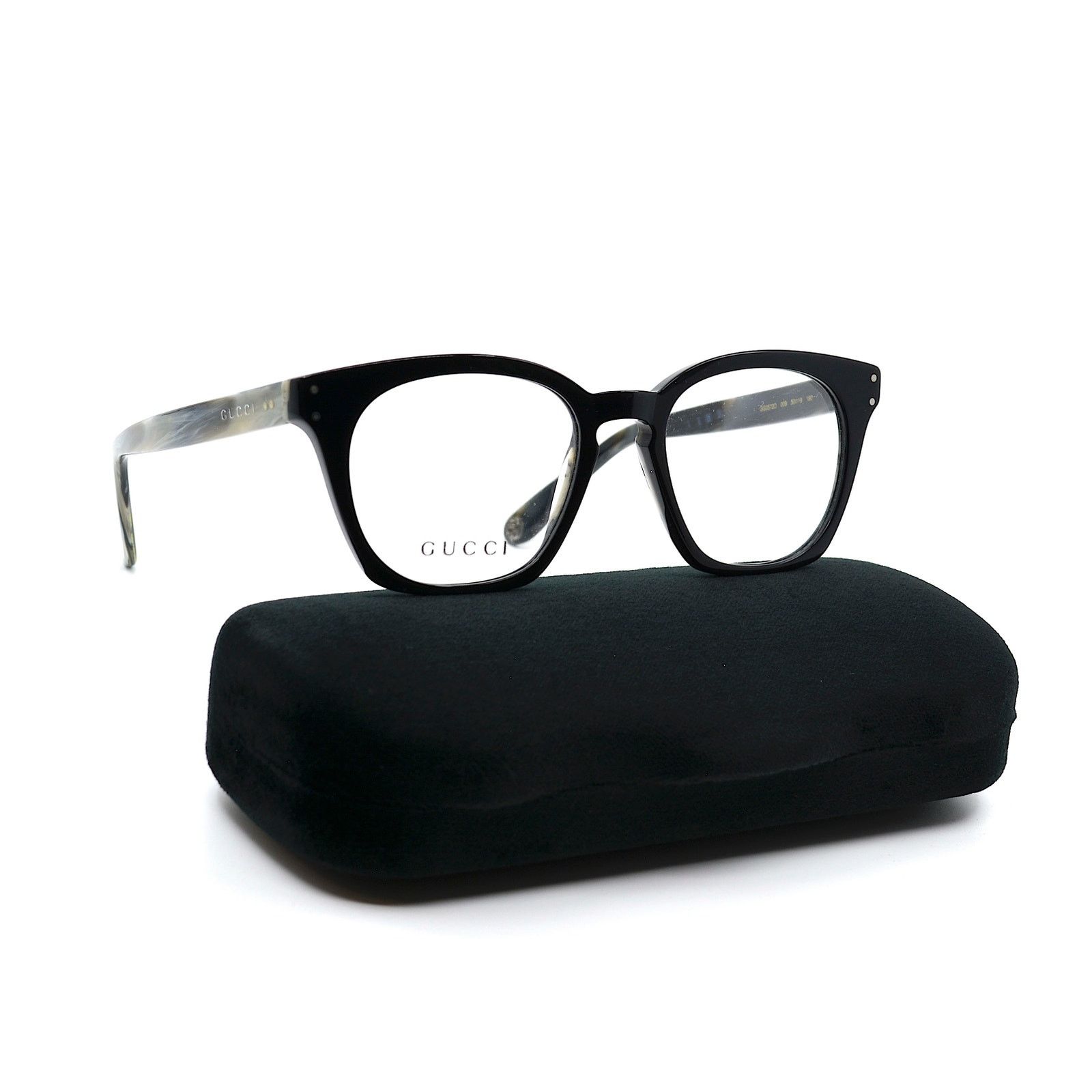 Gucci NEW GUCCI GG0572O 009 BLACK GREY AUTHENTIC EYEGLASSES FRAME Size ONE SIZE - 1 Thumbnail