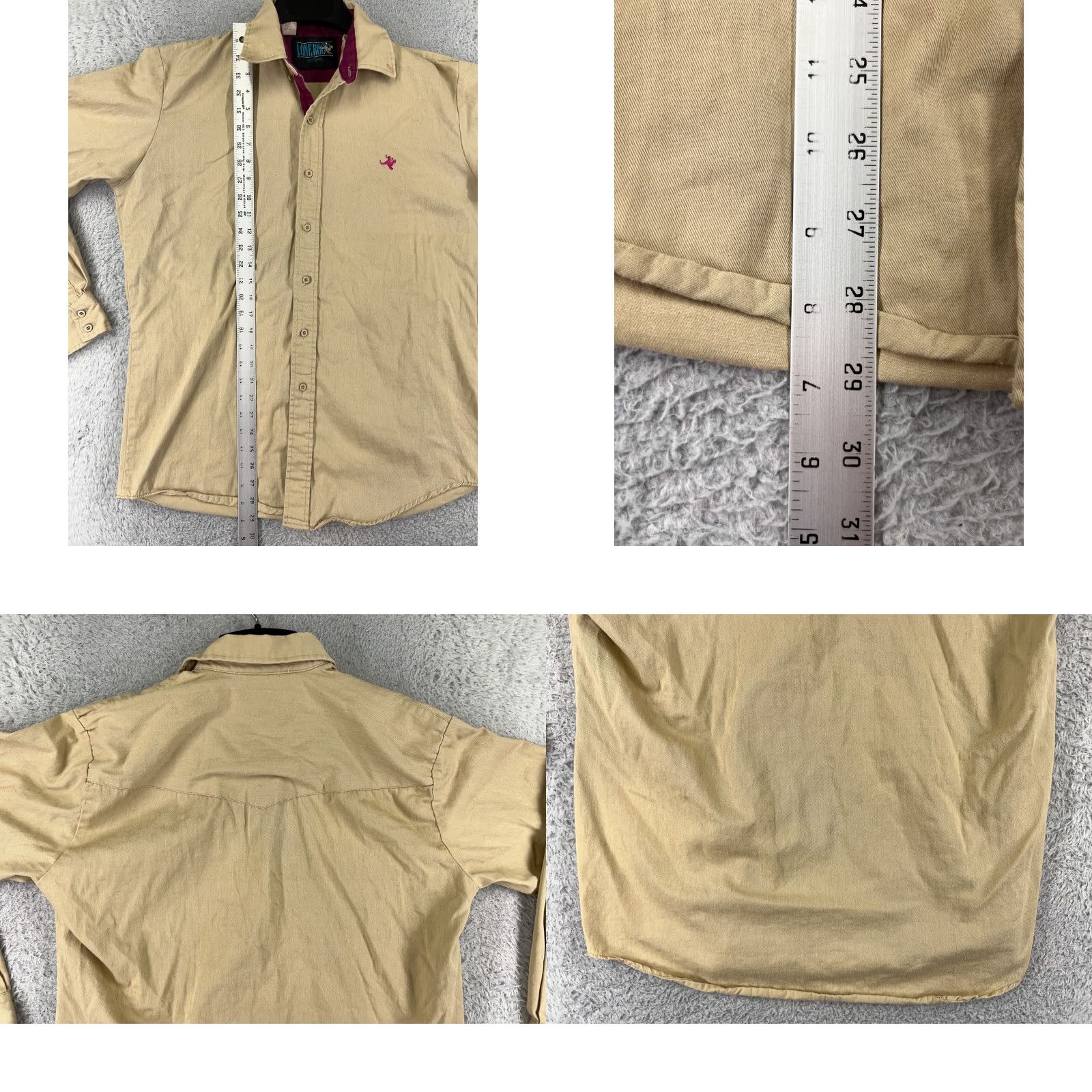 Roper VINTAGE Roper Shirt Mens L Beige Twill USA Button-Up Long Sleeve Size US L / EU 52-54 / 3 - 9 Thumbnail